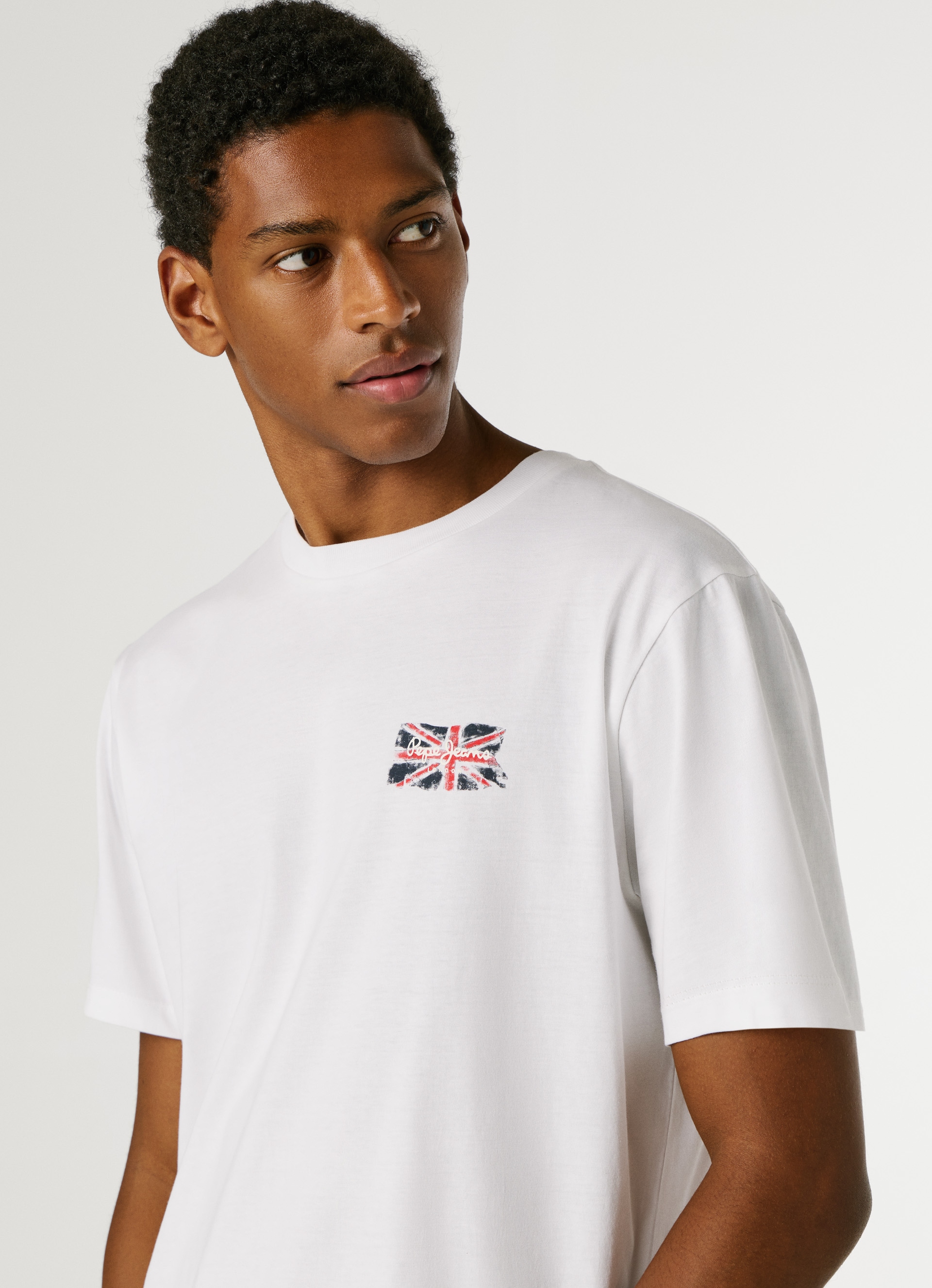 Pepe Jeans Langarmshirt »Small Flag« aus reiner Baumwolle, Rundhals