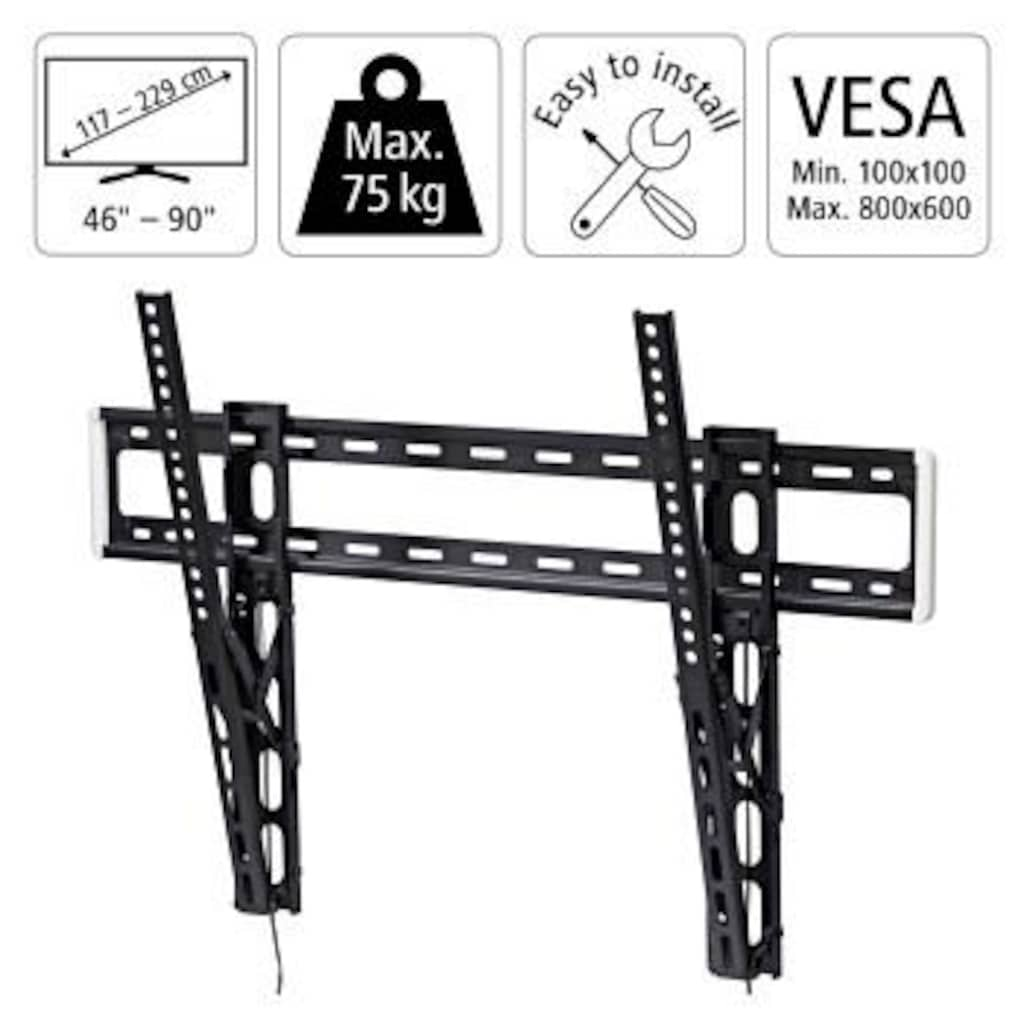 Hama TV-Wandhalterung »TV Wandhalter TILT neigbar, 117-229 cm (46"-90"), 50", 55", 65", 75"«