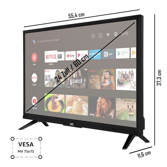 JVC LCD-LED Fernseher »LT-24VAH3255«, 60 cm/24 Zoll, HD ready, Android  TV-Smart-TV ➥ 3 Jahre XXL Garantie | UNIVERSAL
