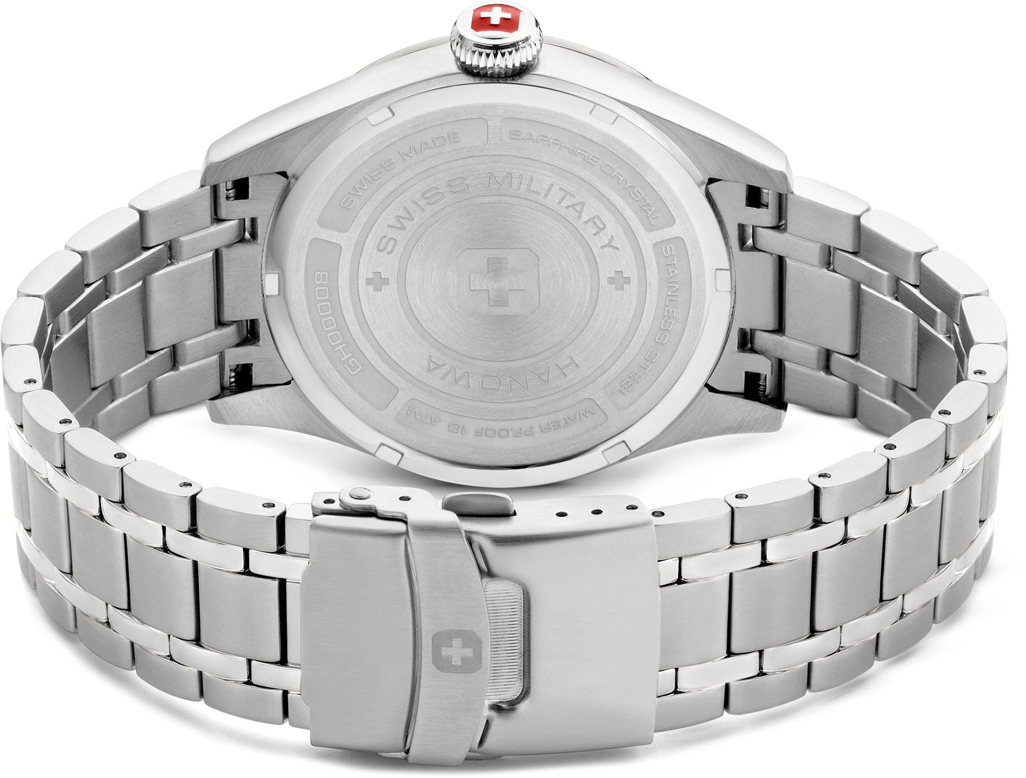 Swiss Military Hanowa Quarzuhr »THUNDERBOLT, SMWGH0000802«, Armbanduhr, Herrenuhr, Schweizer Uhr, Swiss Made, Datum, Saphirglas