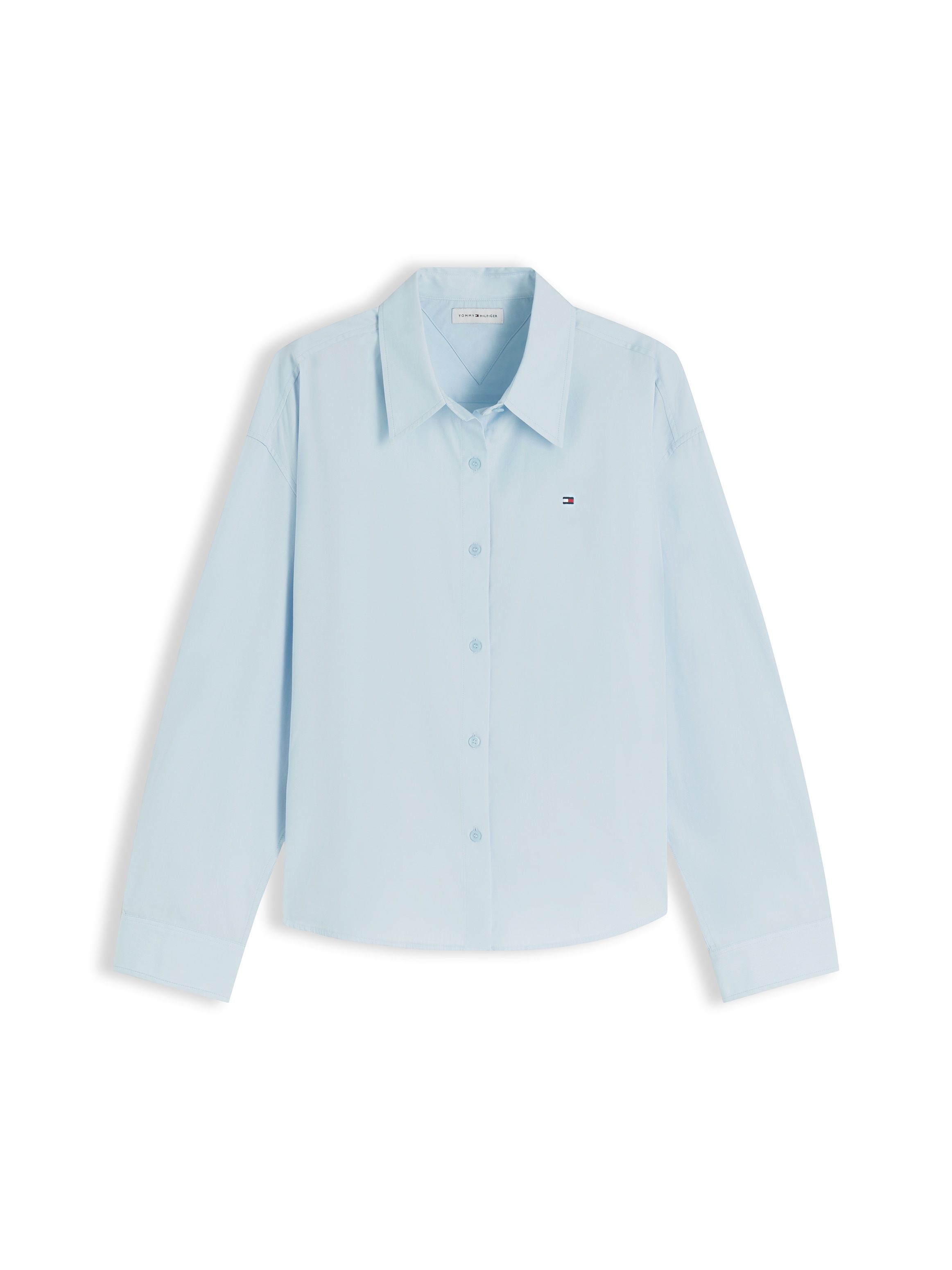 Tommy Hilfiger Hemdbluse »SUMMER POPLIN LS BOXY SHIRT« Baumwolle, Boxy Fit