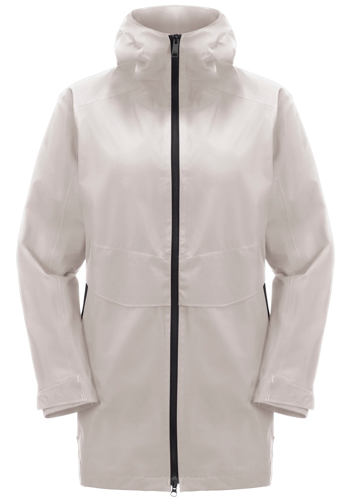 Jack Wolfskin Funktionsjacke »MAINKAI LONG JKT W«, mit Kapuze