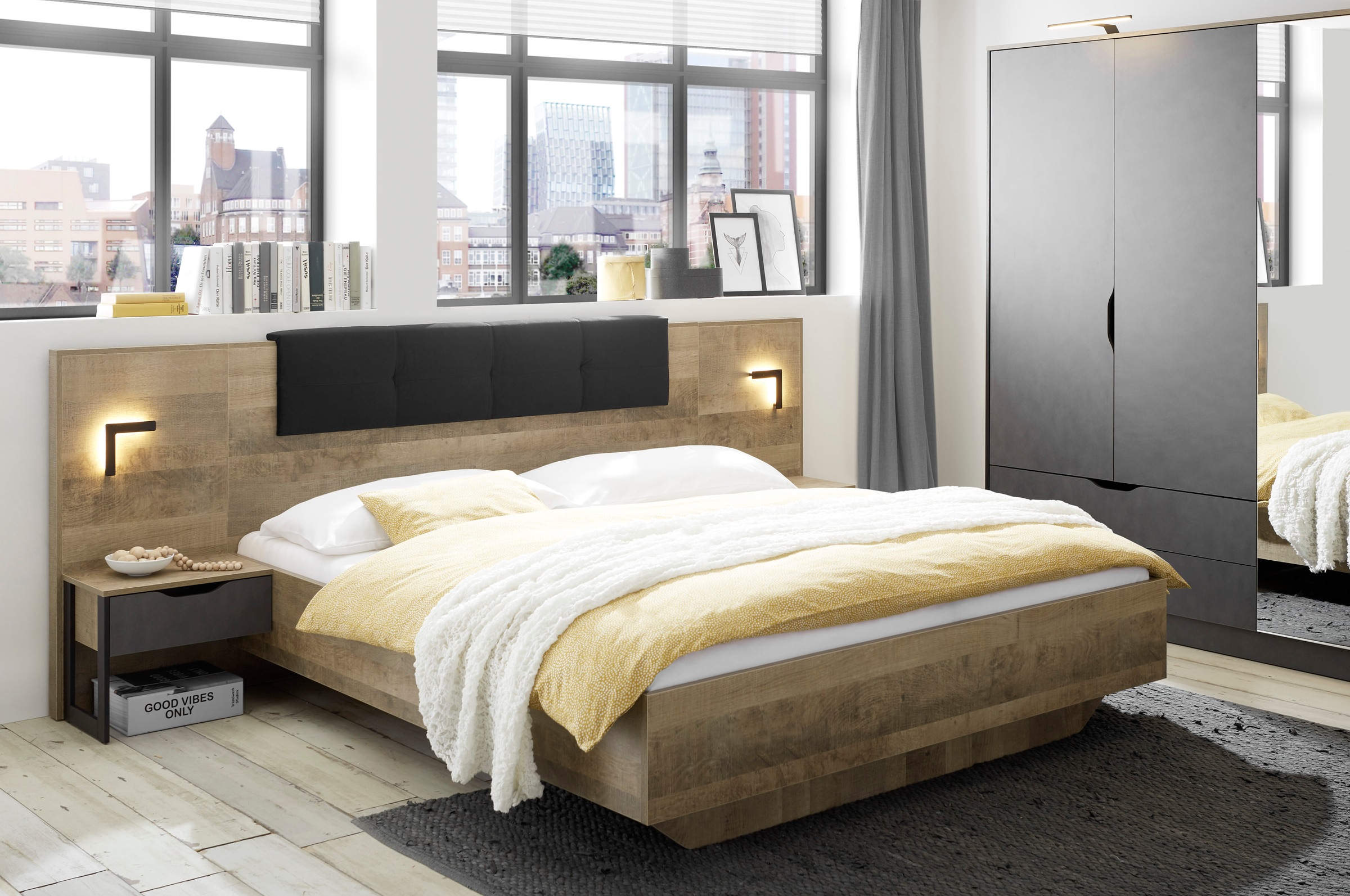 Places of Style Schlafzimmer-Set »Malthe«, (Set, 3 St.), im trendigen