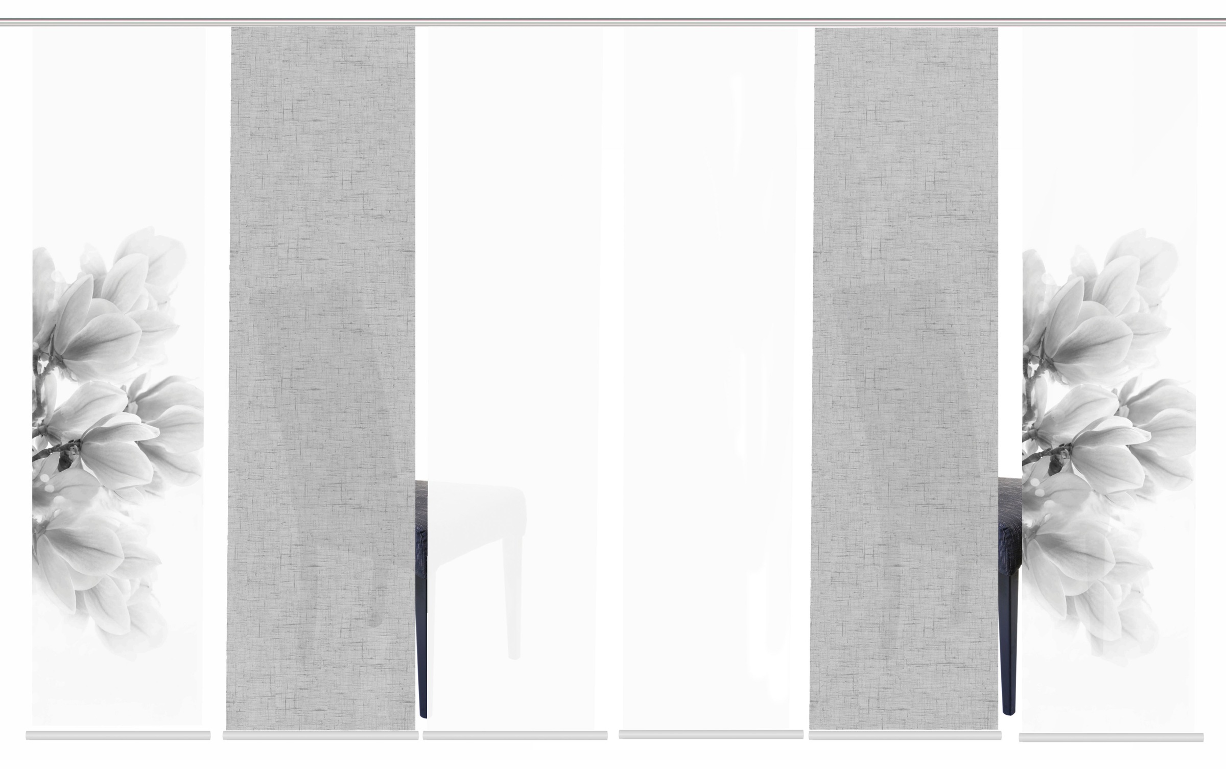 HOME WOHNIDEEN Schiebegardine »KESSI 6er SET«, (6 St.), Schiebevorhang Digidruck 6er Set KESSI