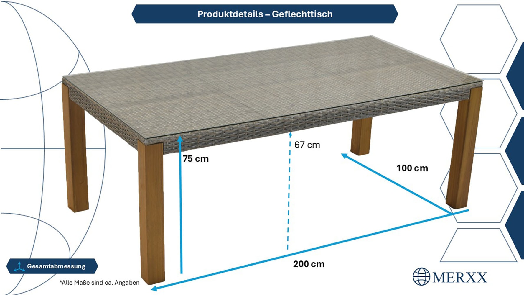 MERXX Garten-Essgruppe »Imperia« 7 Stk. tlg. inkl. Auflagen