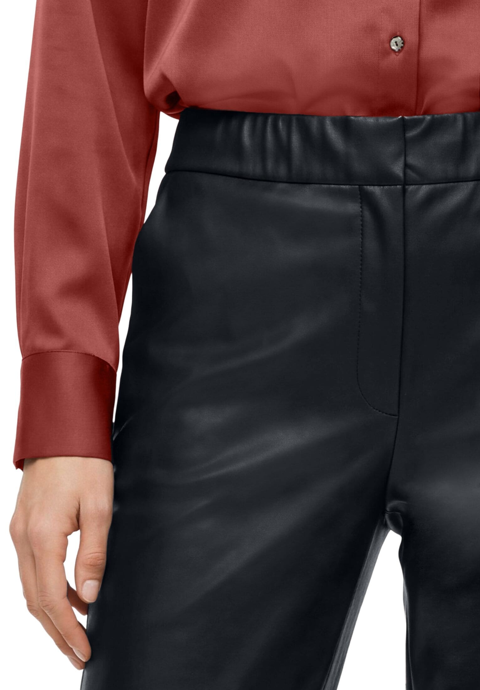 Betty&Co Lederimitathose »Kunstleder-Hose mit elastischem Bund«