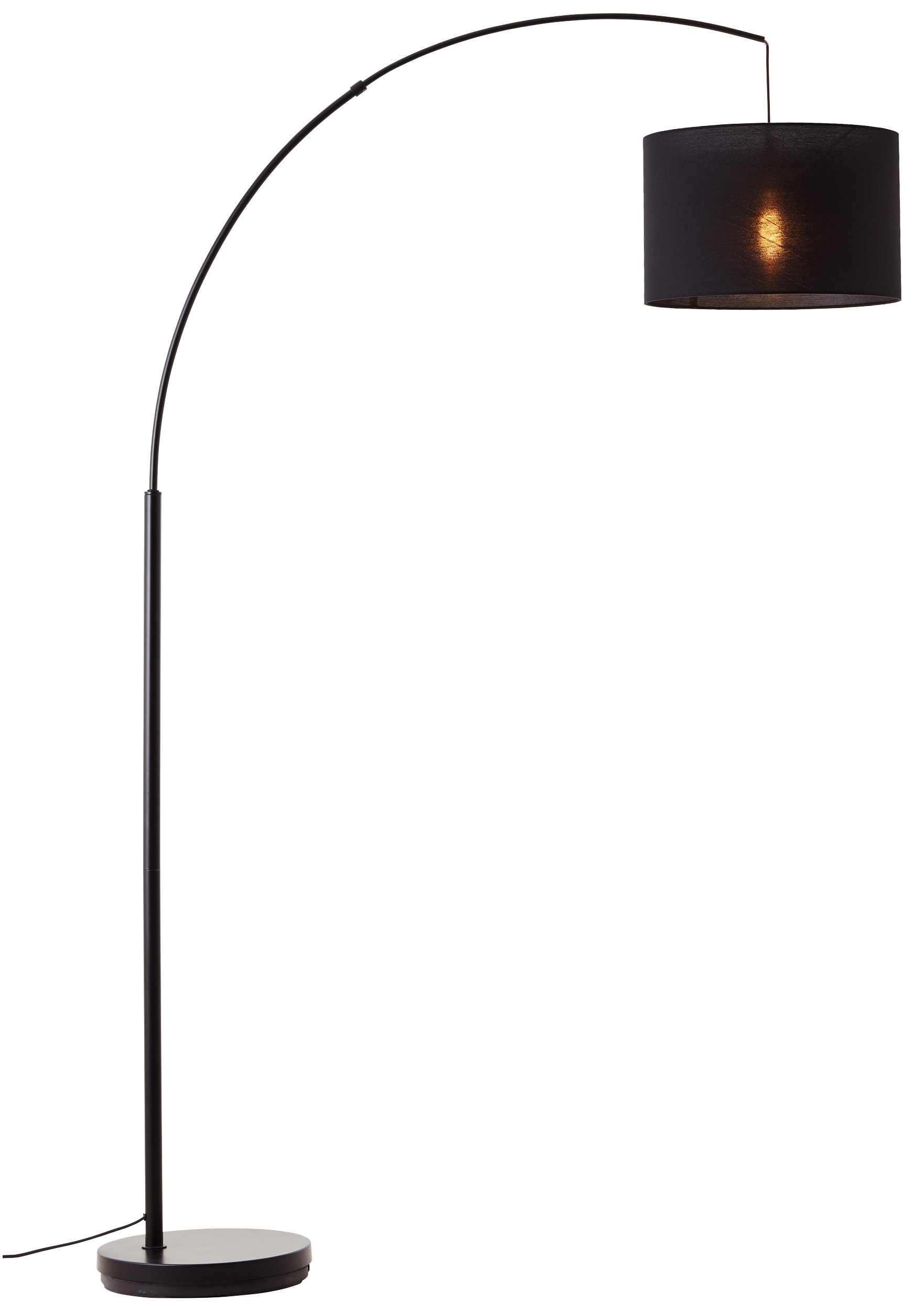 Places of Style Stehlampe »Elijah«, 1 flammig, Leuchtmittel E27 | ohne Leuchtmittel, Bogenlampe Textilschirm Stoff Ø 36cm