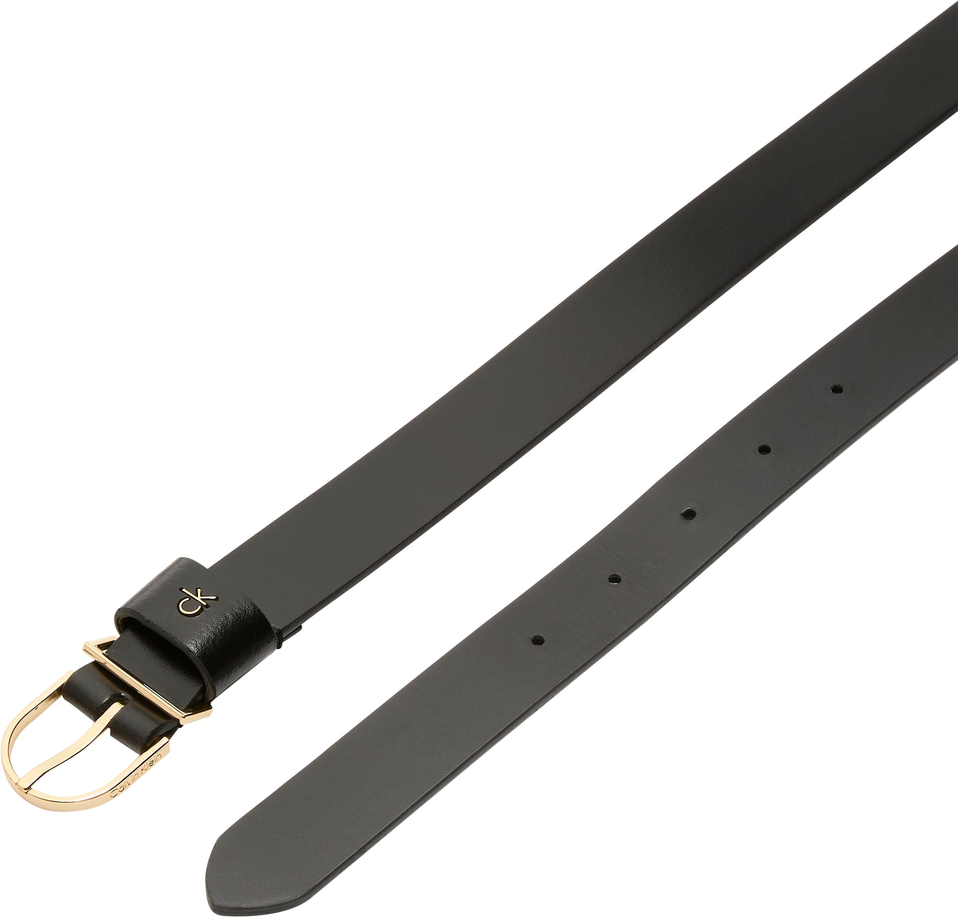 Calvin Klein Ledergürtel »CK METAL LOOP ROUND BUCKLE 25MM«, Größenverstellbar