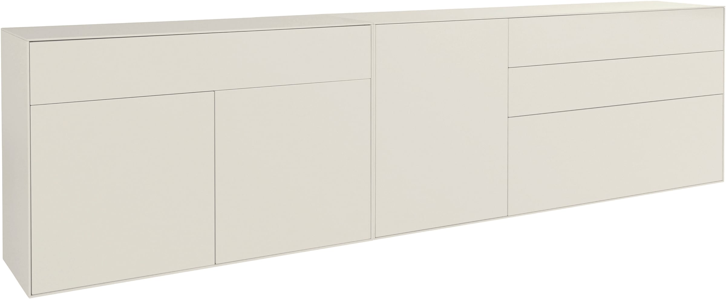 LeGer Home by Lena Gercke Sideboard »Essentials«, (2 St.), Breite: 279cm, MDF lackiert, Push-to-open-Funktion