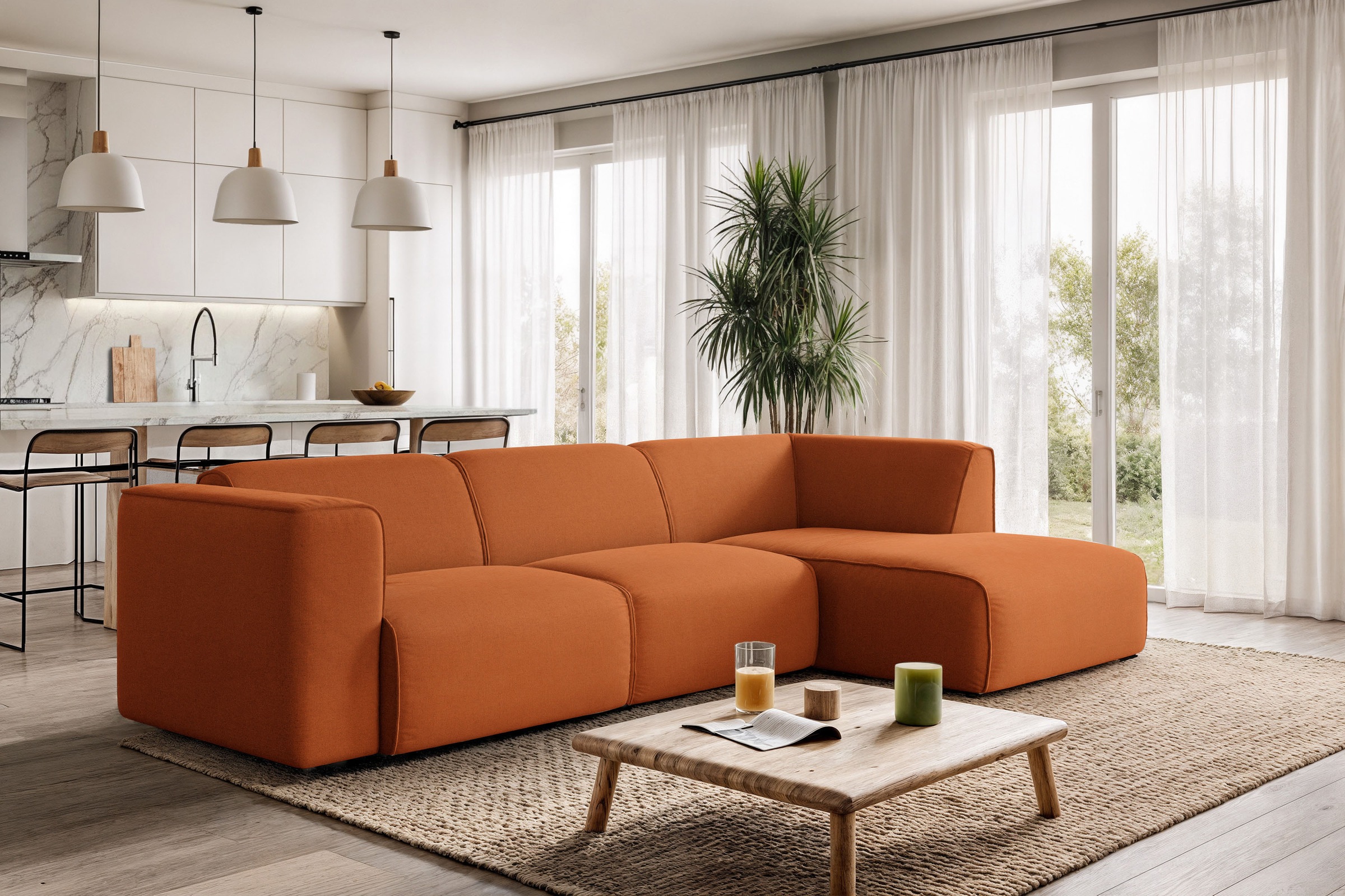 OTTO home Ecksofa »Merid L-Form, jederzeit durch Module erweiterbar, B/T/H: 295/162/70 cm« als Modul oder separat verwendbar, für individuelle Zusammenstellung