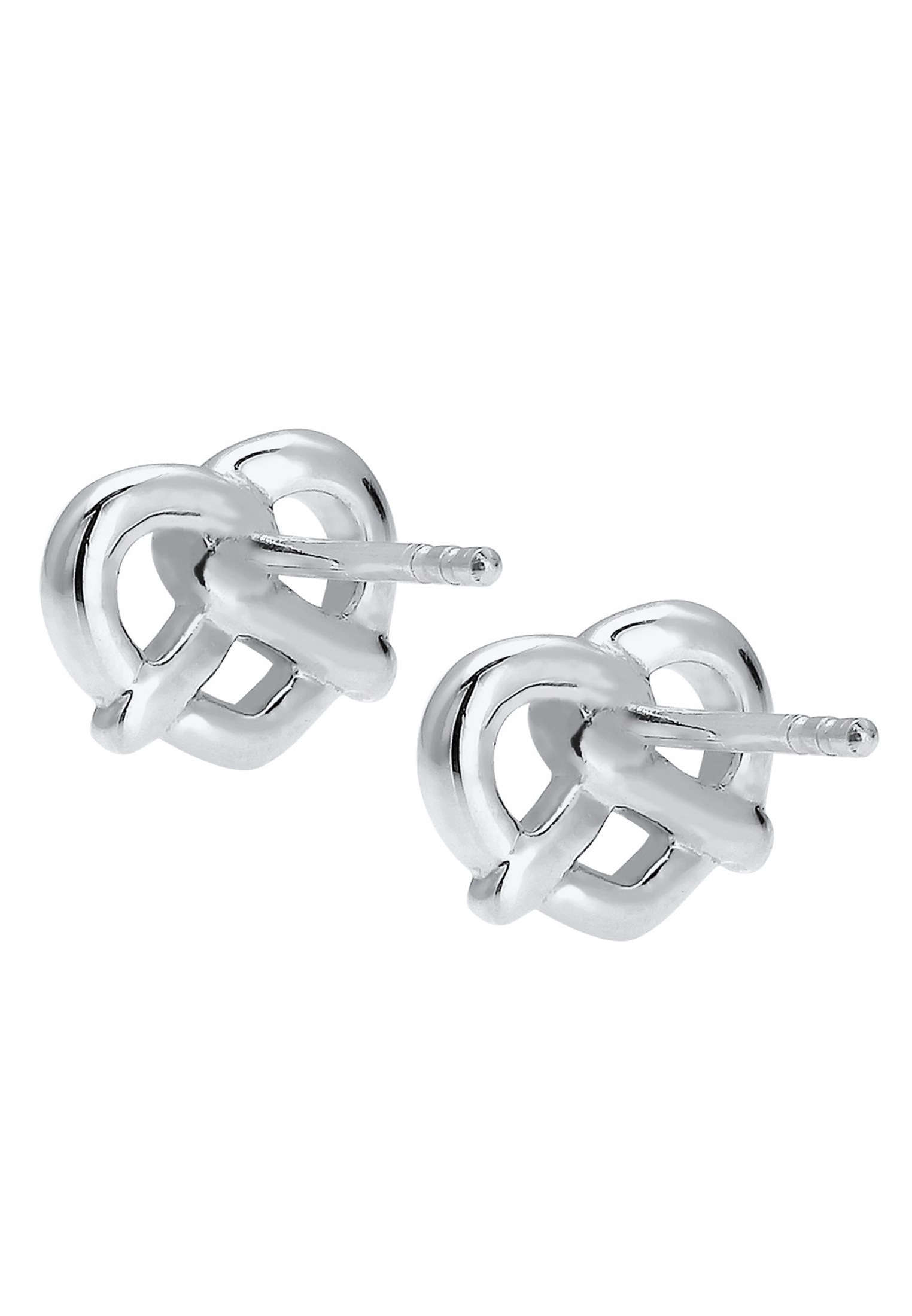 Elli Paar Ohrstecker »Ohrringe Brezel Herz Liebe 925 Silber«