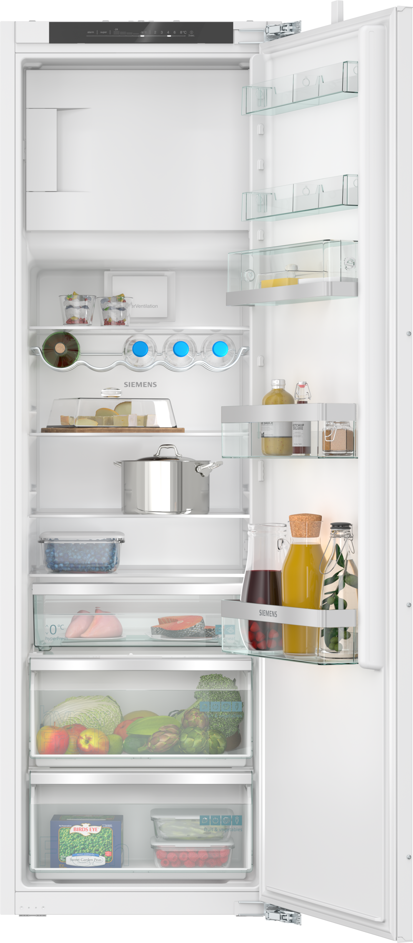 SIEMENS Einbaukühlschrank iQ500 "KI82LADD0" 177,2 cm hoch 55,8 cm breit HyperFresh Plus: längere Frische für Obst und Gemüse