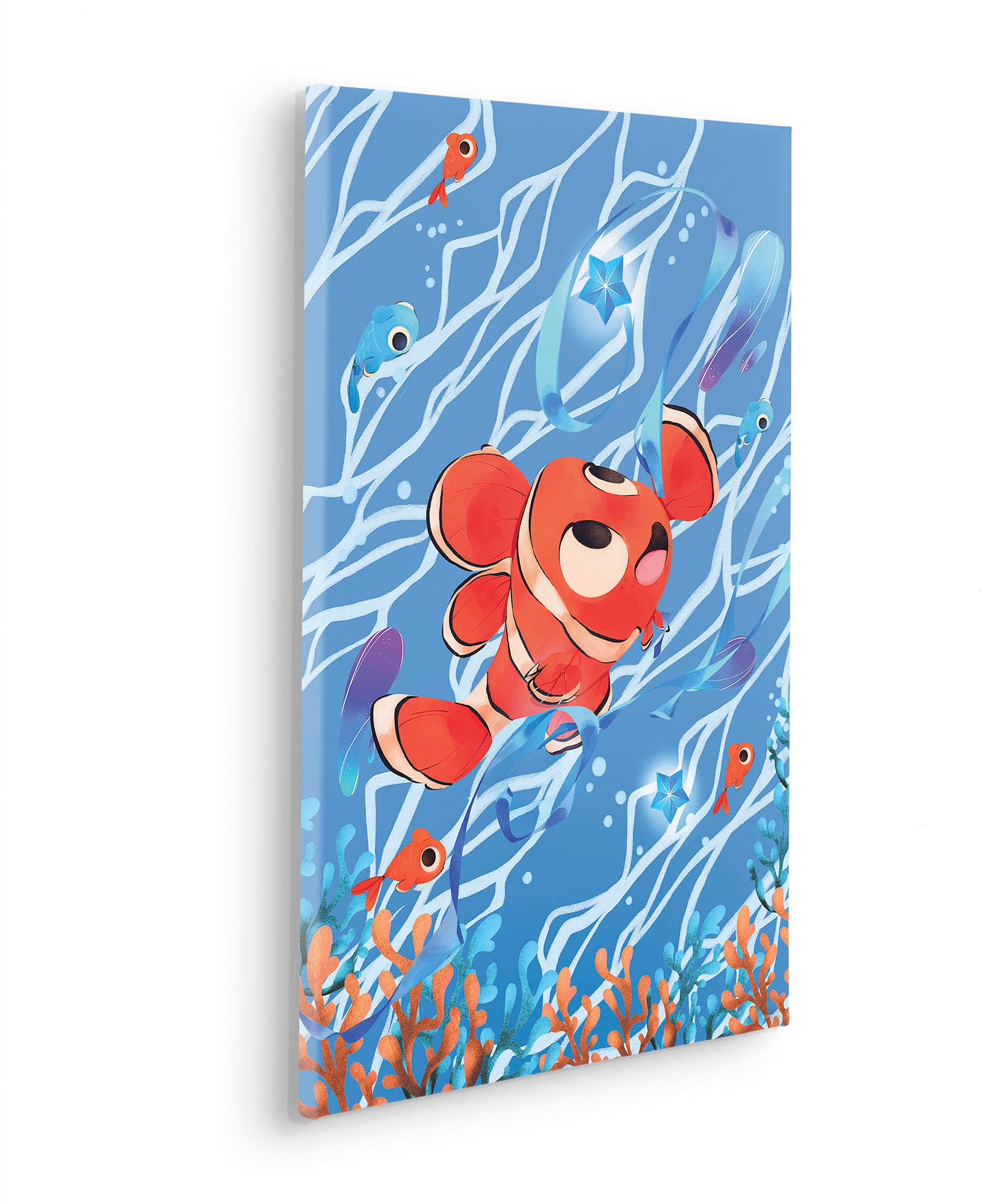 Komar Leinwandbild »Carefree Nemo - Größe 40 x 60 cm«, Disney, (1 St., 40 x 60 cm (Breite x Höhe), Keilrahmenbild mit Echtholzrahmen, Kinderzimmer