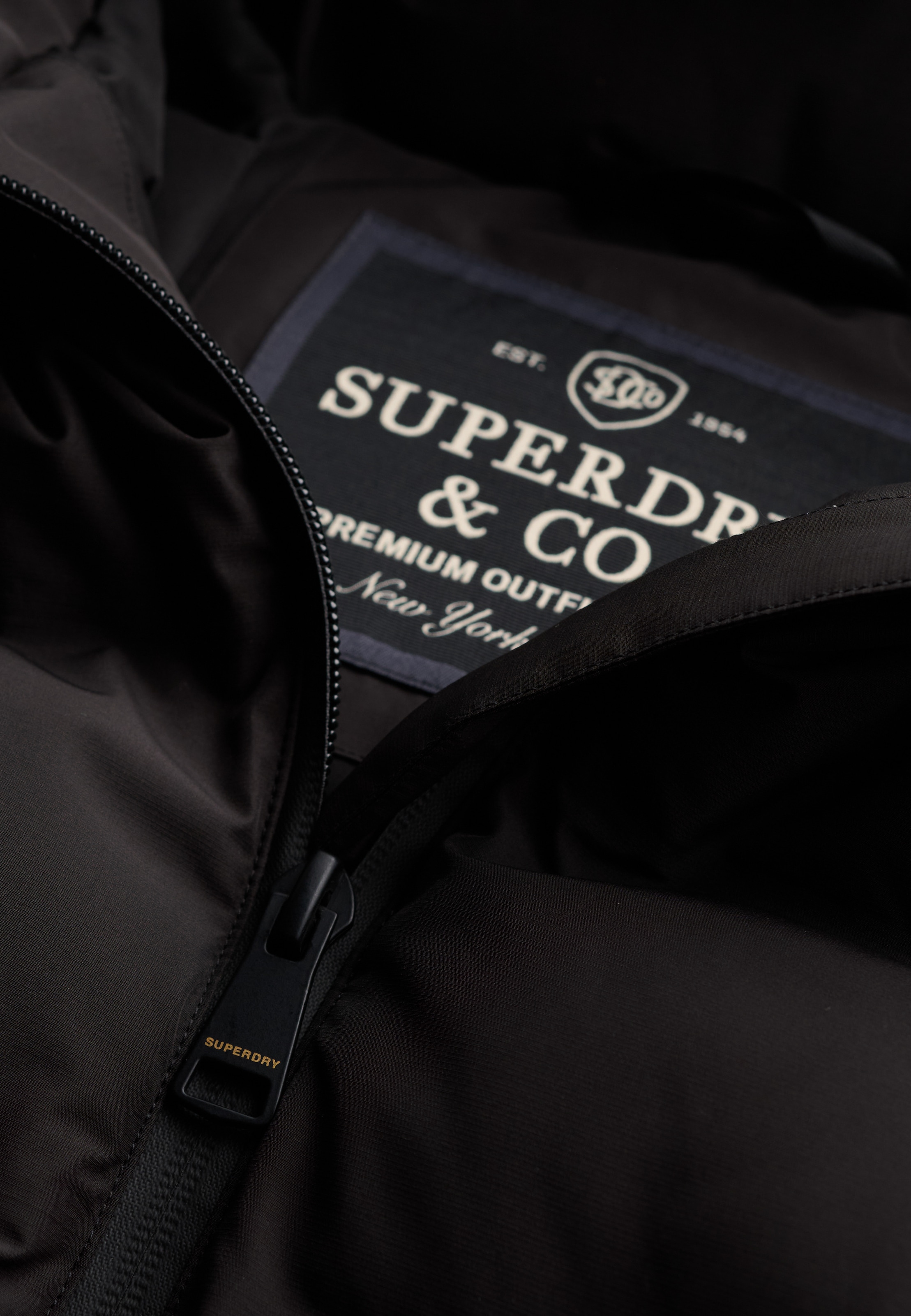 Superdry Steppjacke »HOODED CITY PADDED JACKET« mit Kapuze Kunstfaser, relaxed fit