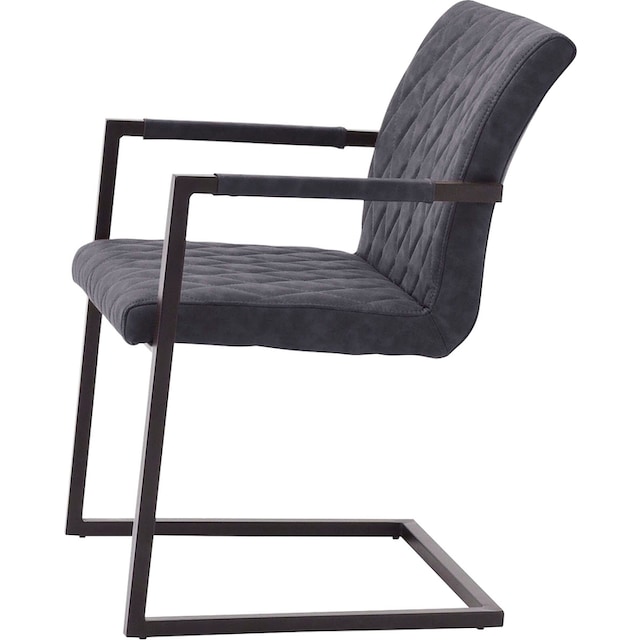 MCA furniture Freischwinger »Kian«, Set, 2 St., Vintage Kunstleder mit oder ohne  Armlehne, Stuhl belastbar bis 120 kg auf Rechnung bestellen