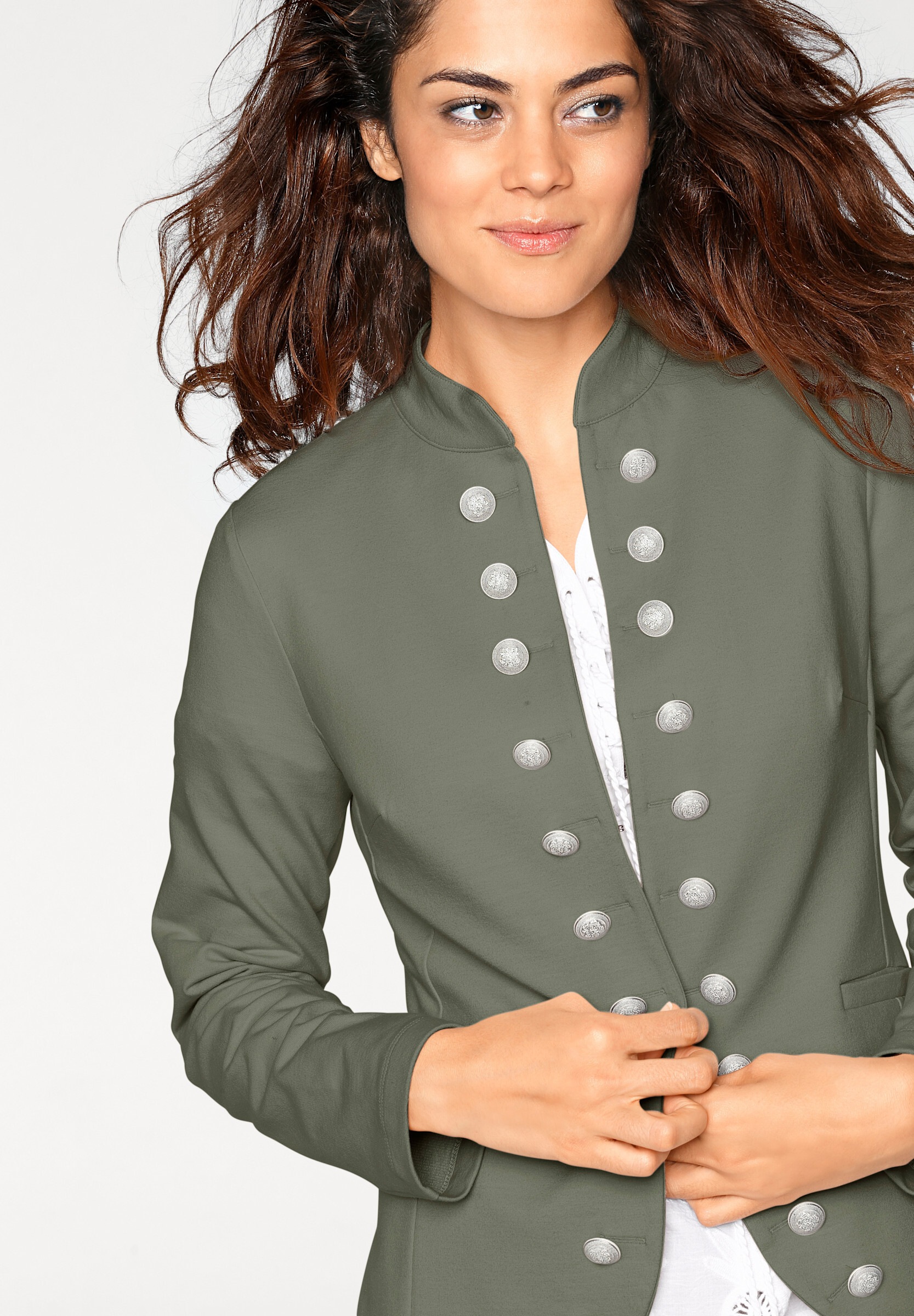 heine Blusenblazer »Jersey-Blazer Jerseyblazer im Military-Look«
