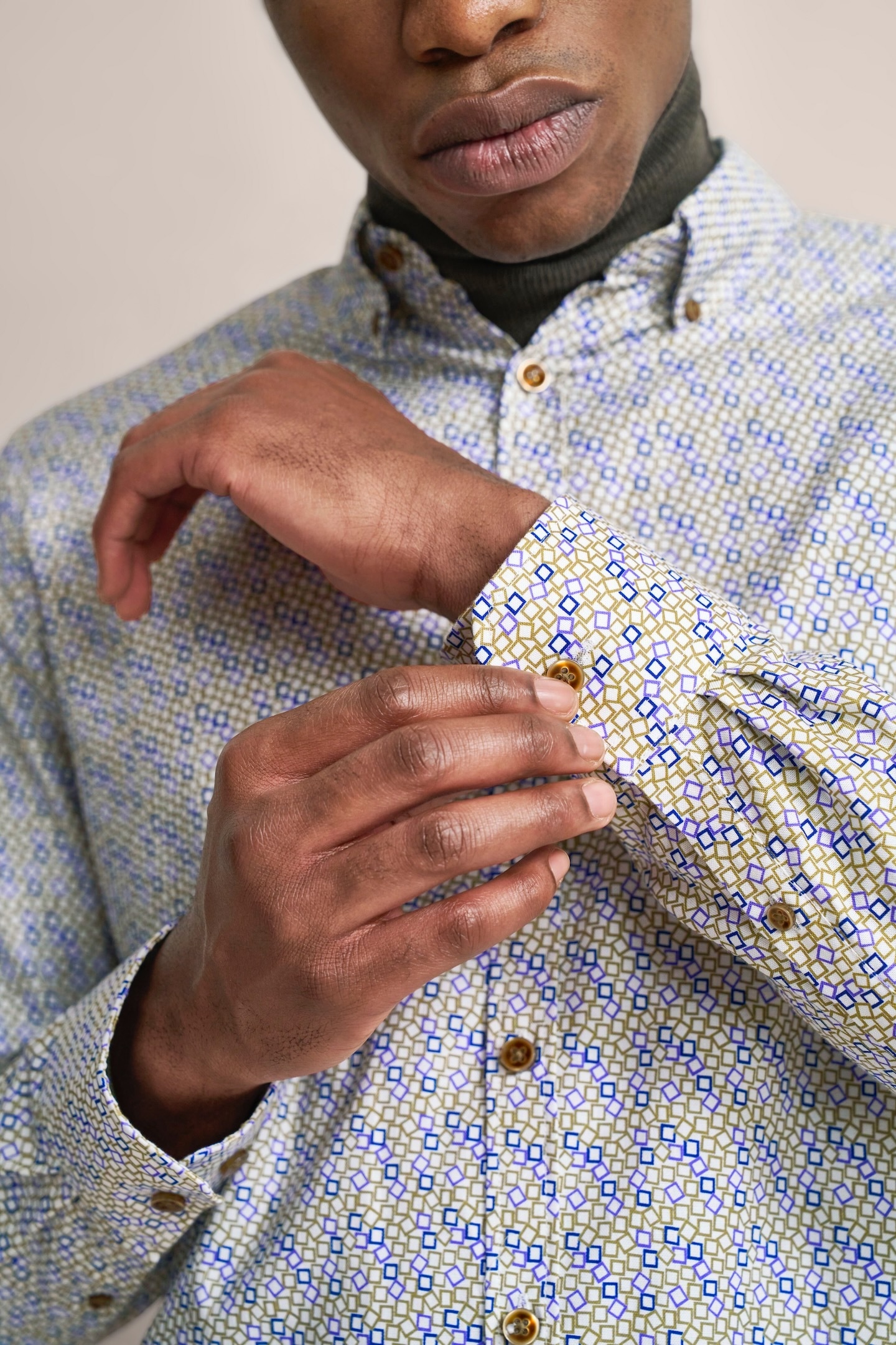 bugatti Langarmhemd mit Button-Down-Kragen