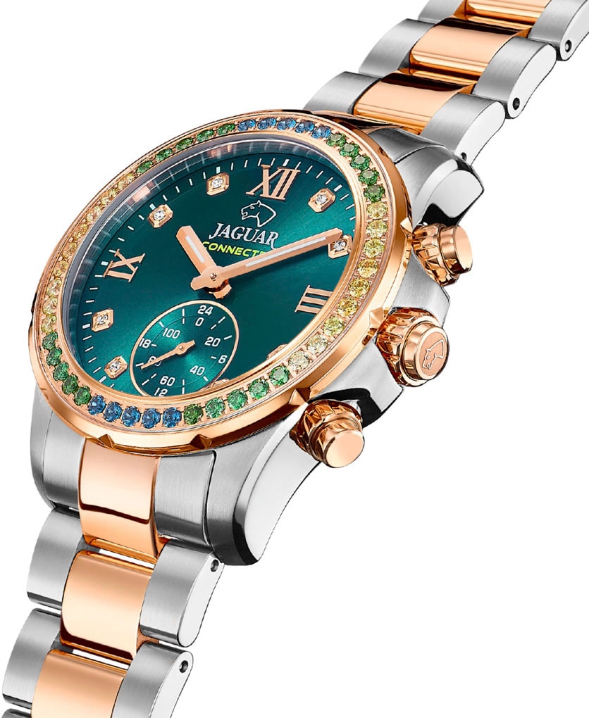 Jaguar »Connected« Armbanduhr, Damenuhr, Saphirglas, Stoppfunktion, Swiss Made