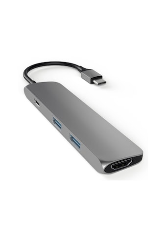 Adapter »Satechi Type-C USB Passthrough HDMI Hub, space grau«
