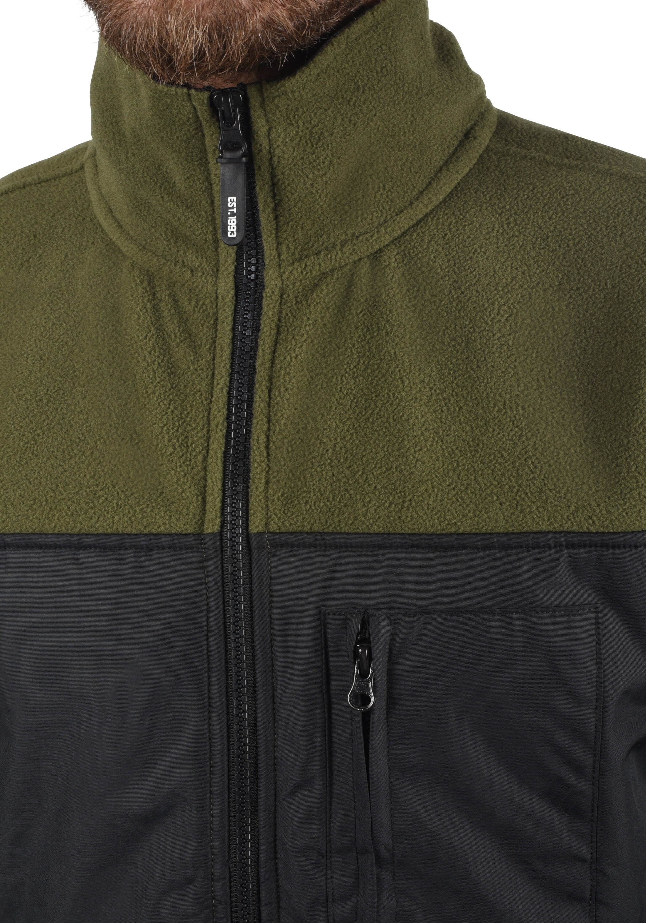 Indicode Fleecejacke »Fleecejacke IDBirch«, ohne Kapuze