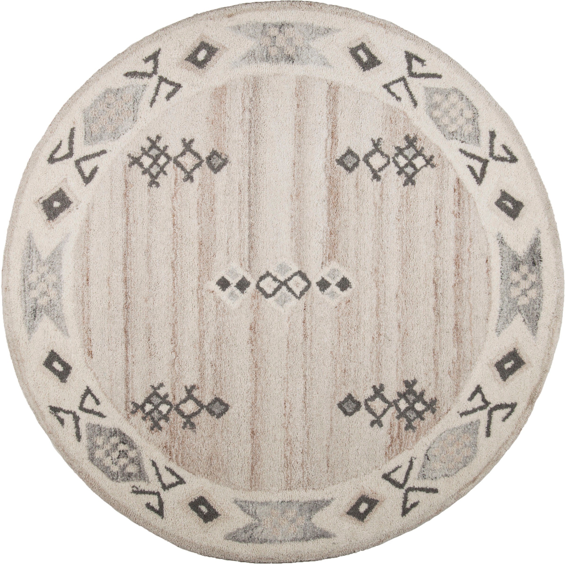 THEKO Wollteppich »Royal Berber«, rund, 18 mm Höhe, Berber Optik, reine Wolle, ideal im Wohnzimmer & Schlafzimmer