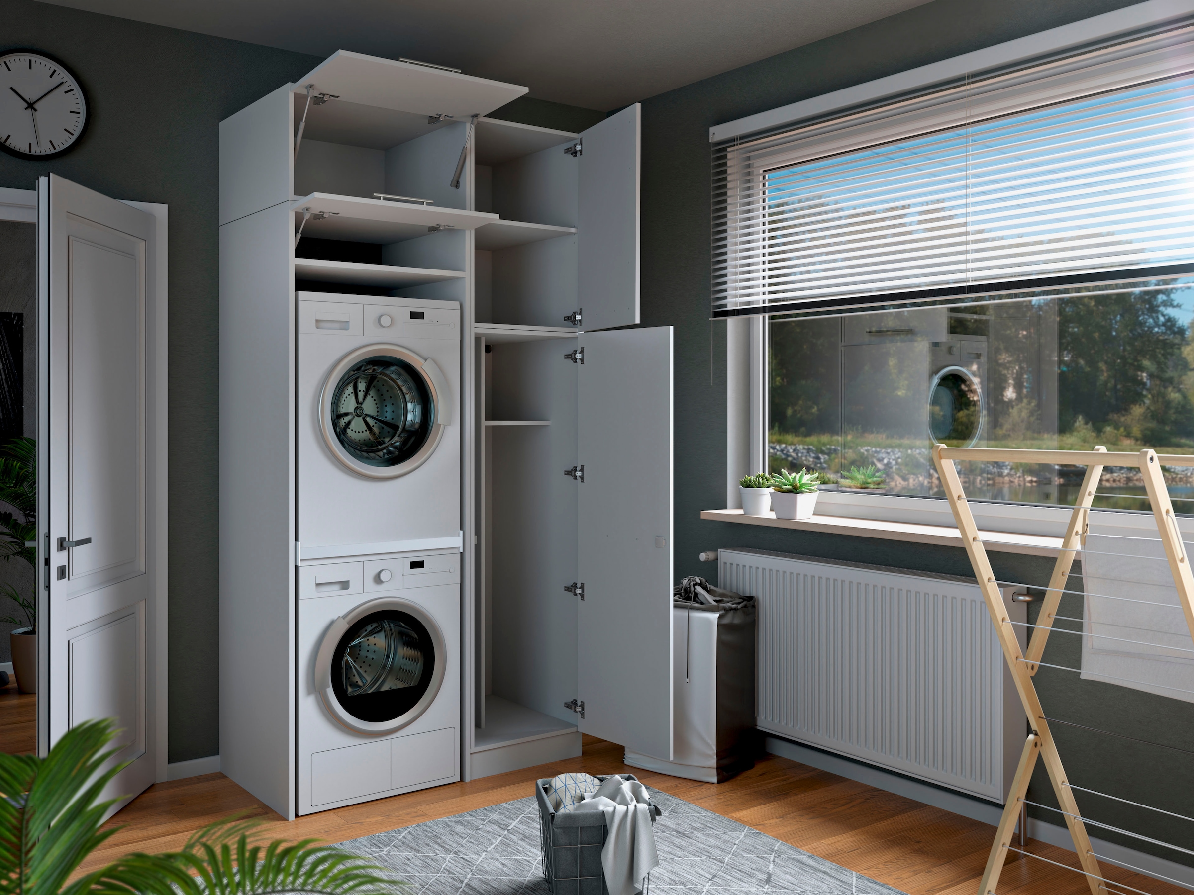 Laundreezy Mehrzweckschrank-Set »Laundreezy, 4-tlg. Mehrzweckschrank-Set B/H/T 118/238/68 cm« 4 Stk. tlg.