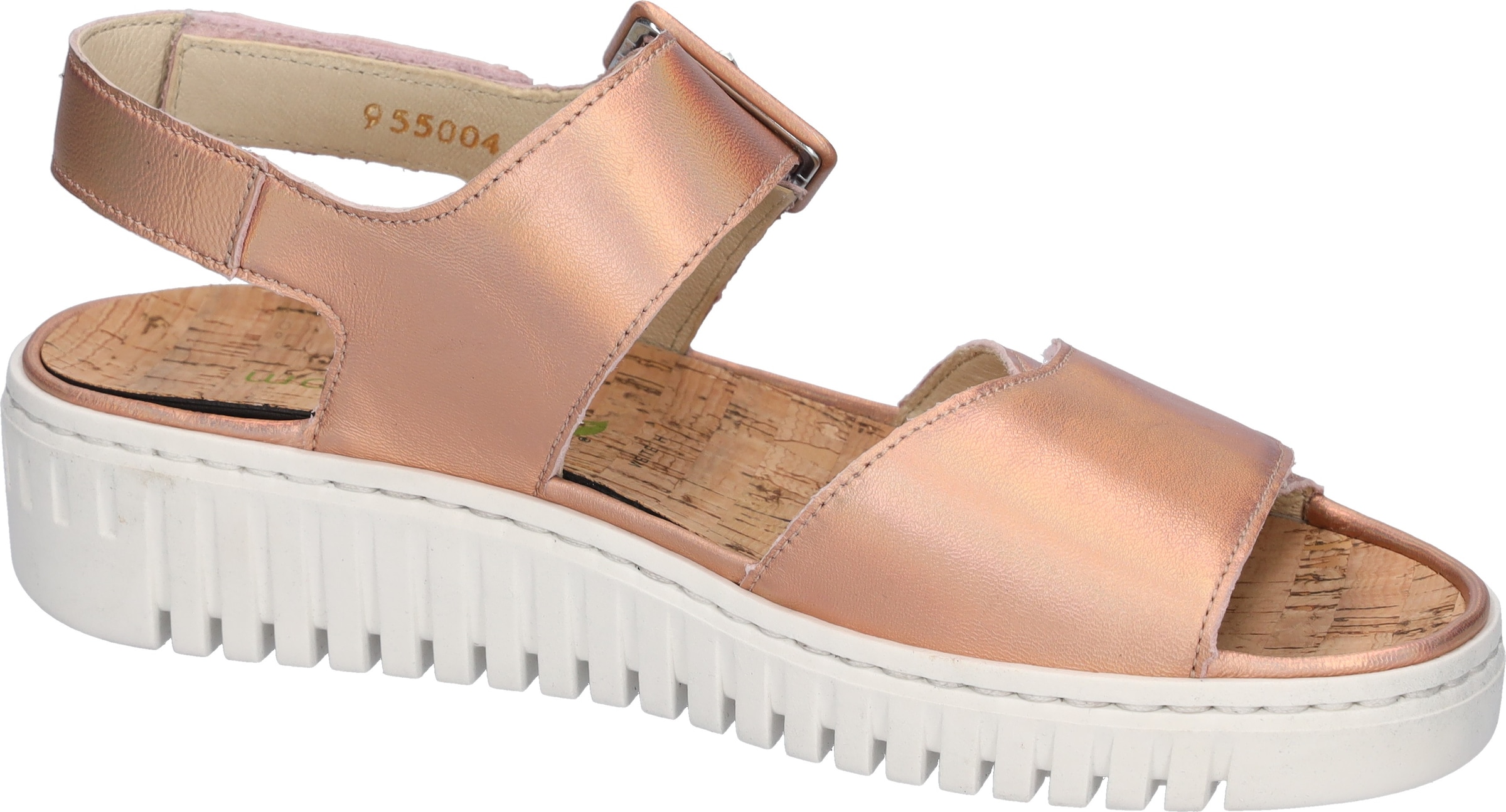 Waldläufer Plateausandale »H-WILLOW«  Sommerschuh, Klettschuh, Bequemschuh mit Korkfußbett, H-Weite