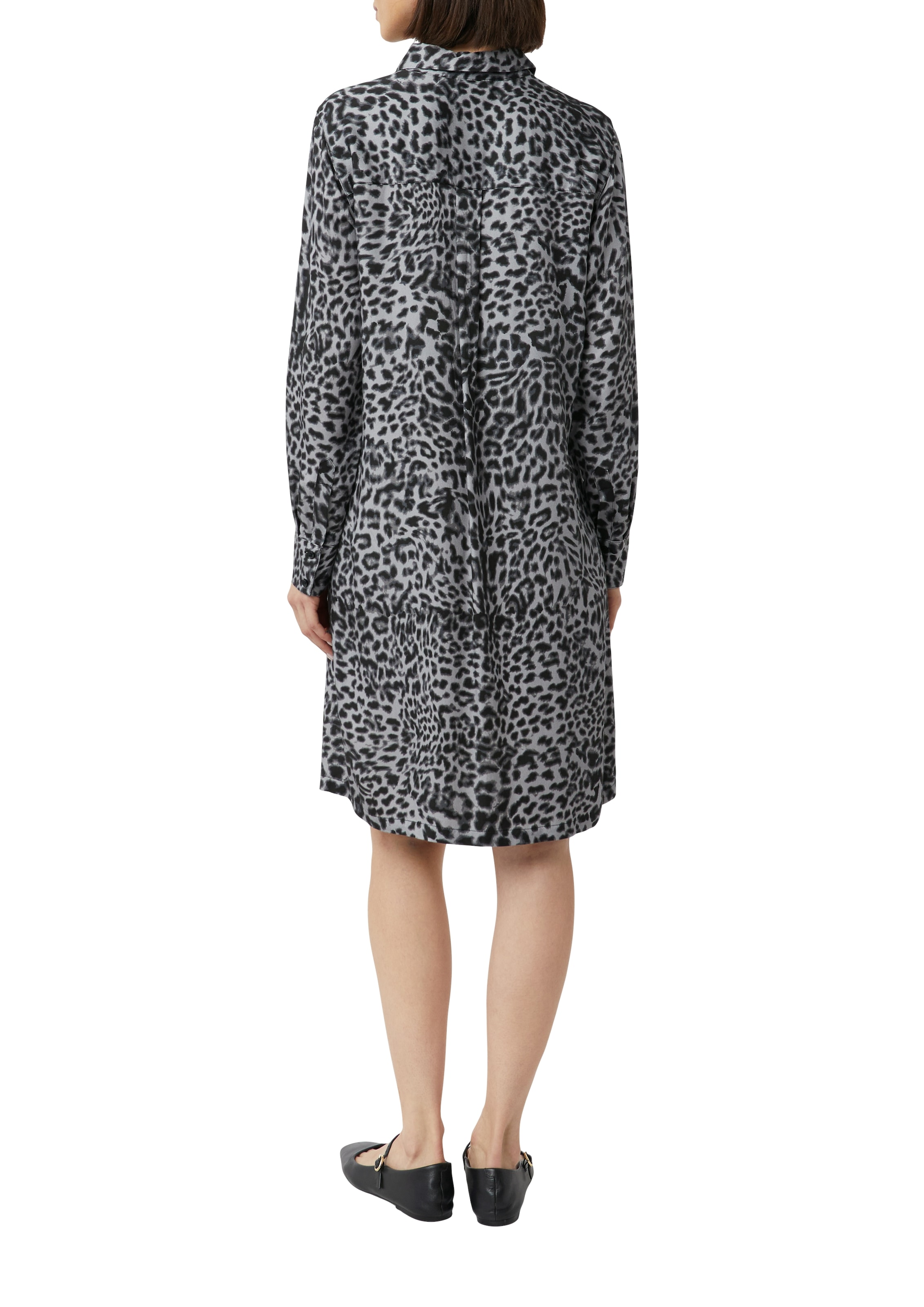 Comma Hemdblusenkleid, mit All-Over Leo Print