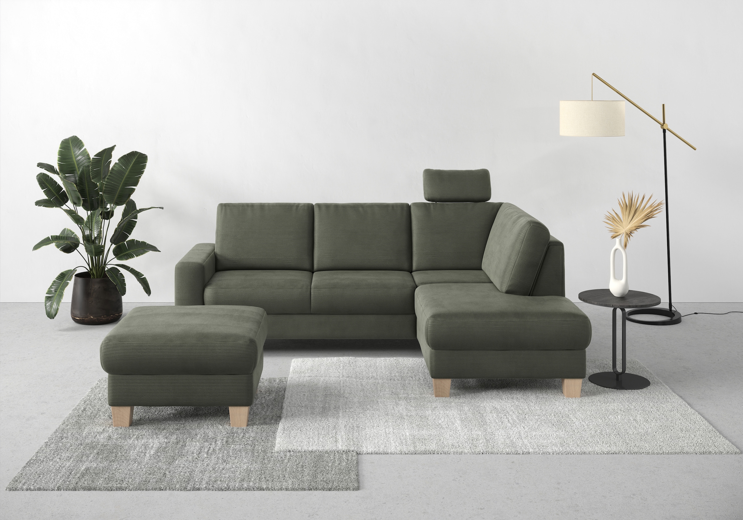 Ecksofa »Summer L-Form«, mit Ottomane, wahlweise mit Bettfunktion und Bettkasten,...