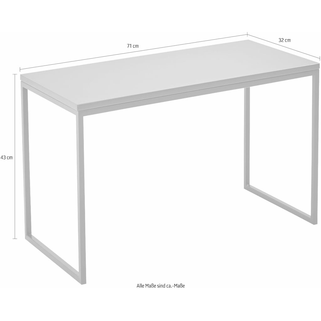 now! by hülsta Couchtisch »CT 17-1«, mit grauem Gestell, in verschiedenen Größen