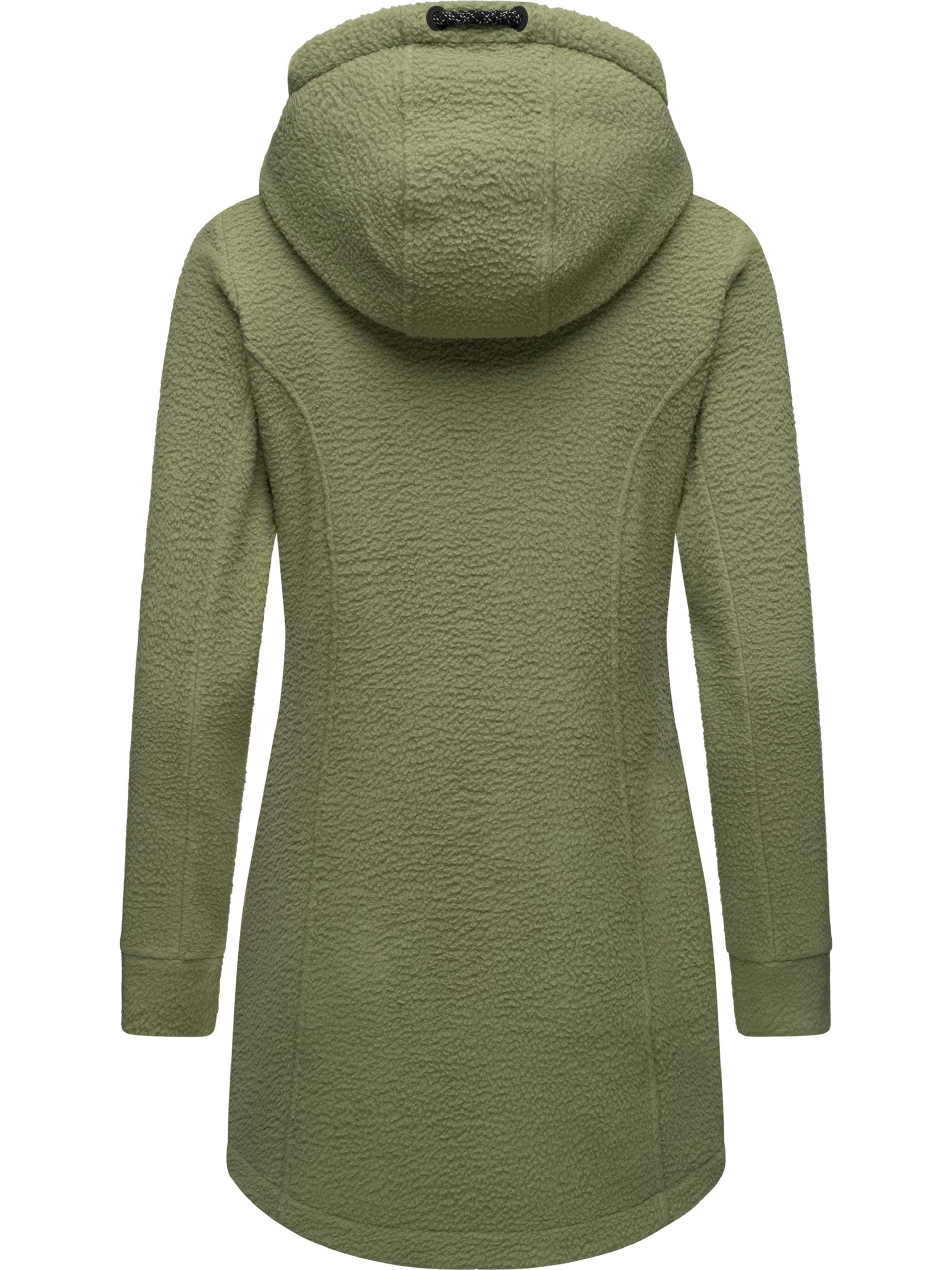 Kapuzensweatjacke »Fellimitatmantel Letti Teddy-Fleece«, Kuschelig weicher Teddyfleece-Mantel