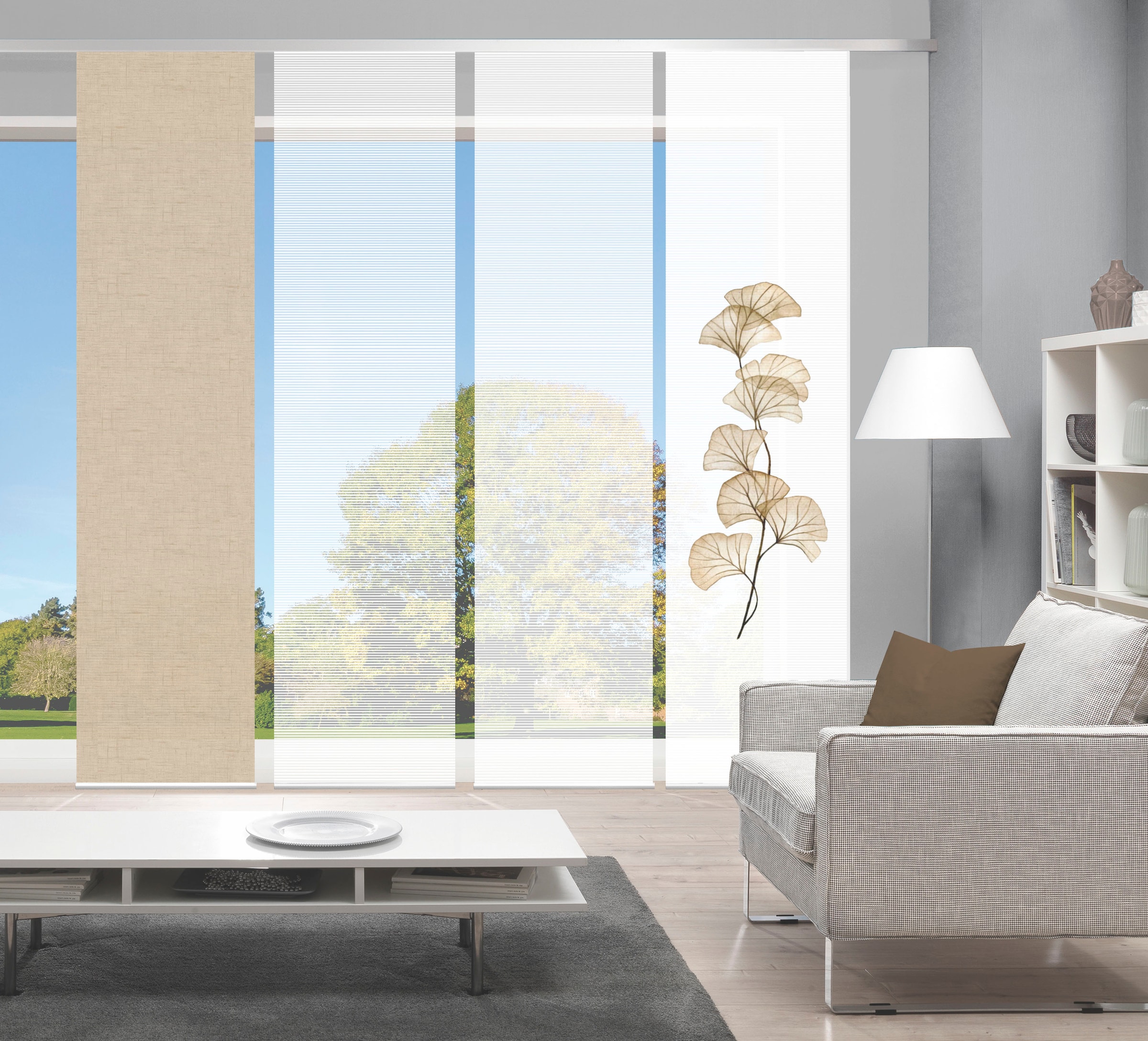 Vision S Schiebegardine »BERTO 4er SET« Paneelwagen 4 Stk. tlg. Schiebevorhang Digidruck 4er Set BERTO