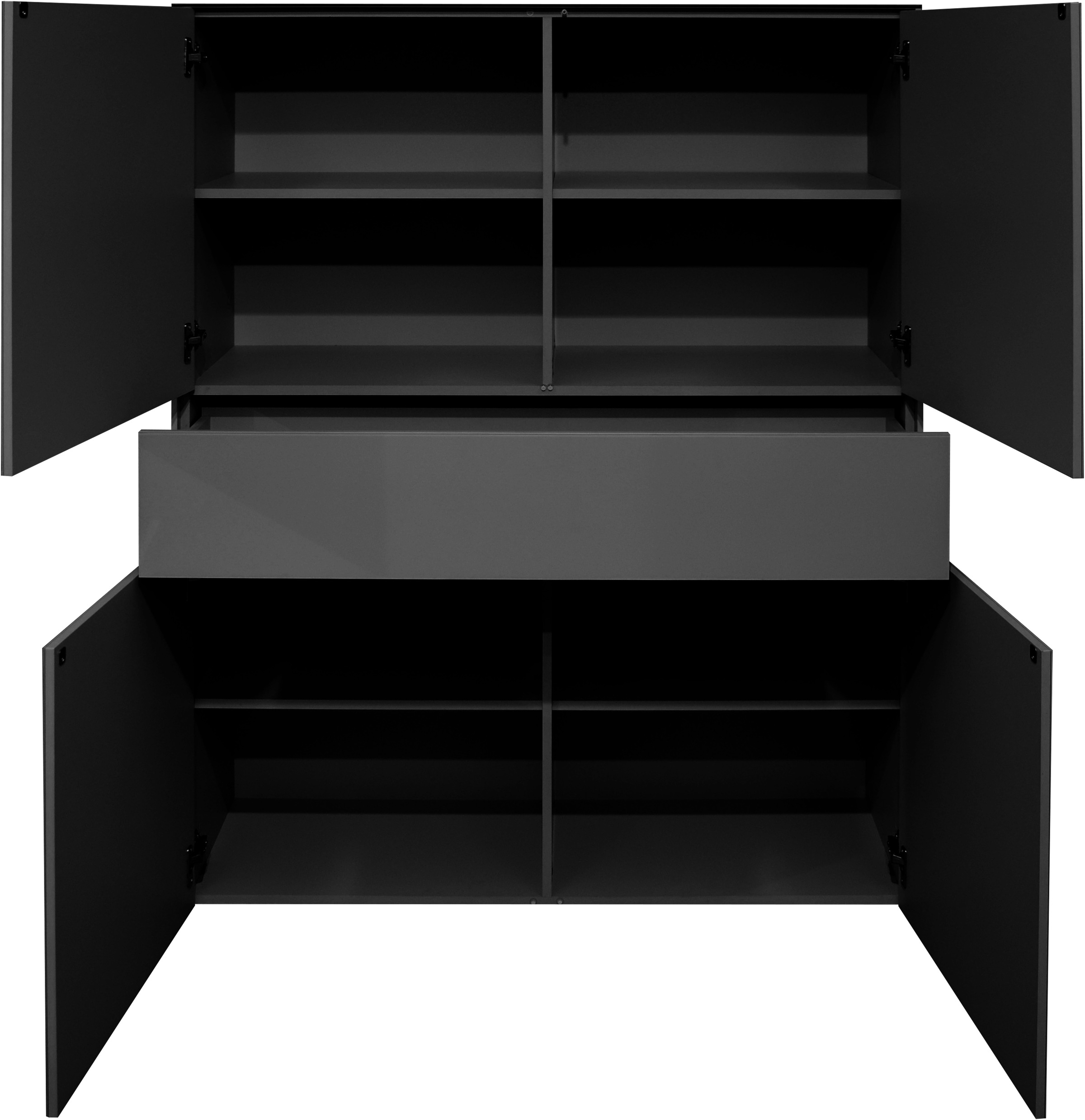 Mäusbacher Highboard »Imola TOPSELLER!«, (OTTOs Choice), Mäusbacher Highboard, Breite 121 cm, mit Glasfront und Glasoberplatte