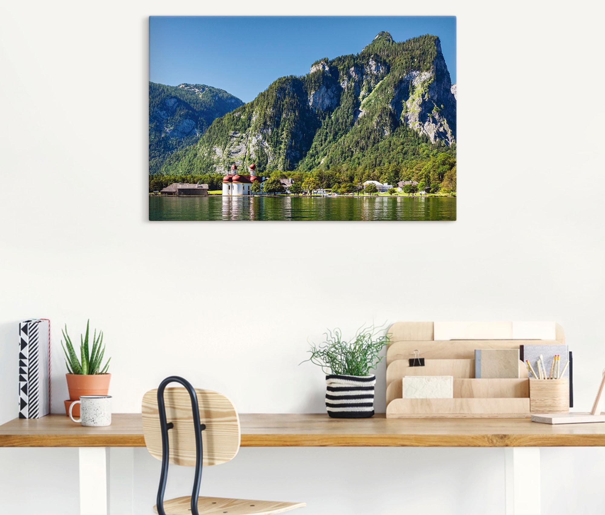 Artland Wandbild »Blick auf den Königssee«, Berge & Alpenbilder, (1 St.), als Alubild, Outdoorbild, Leinwandbild, Poster in verschied. Größen