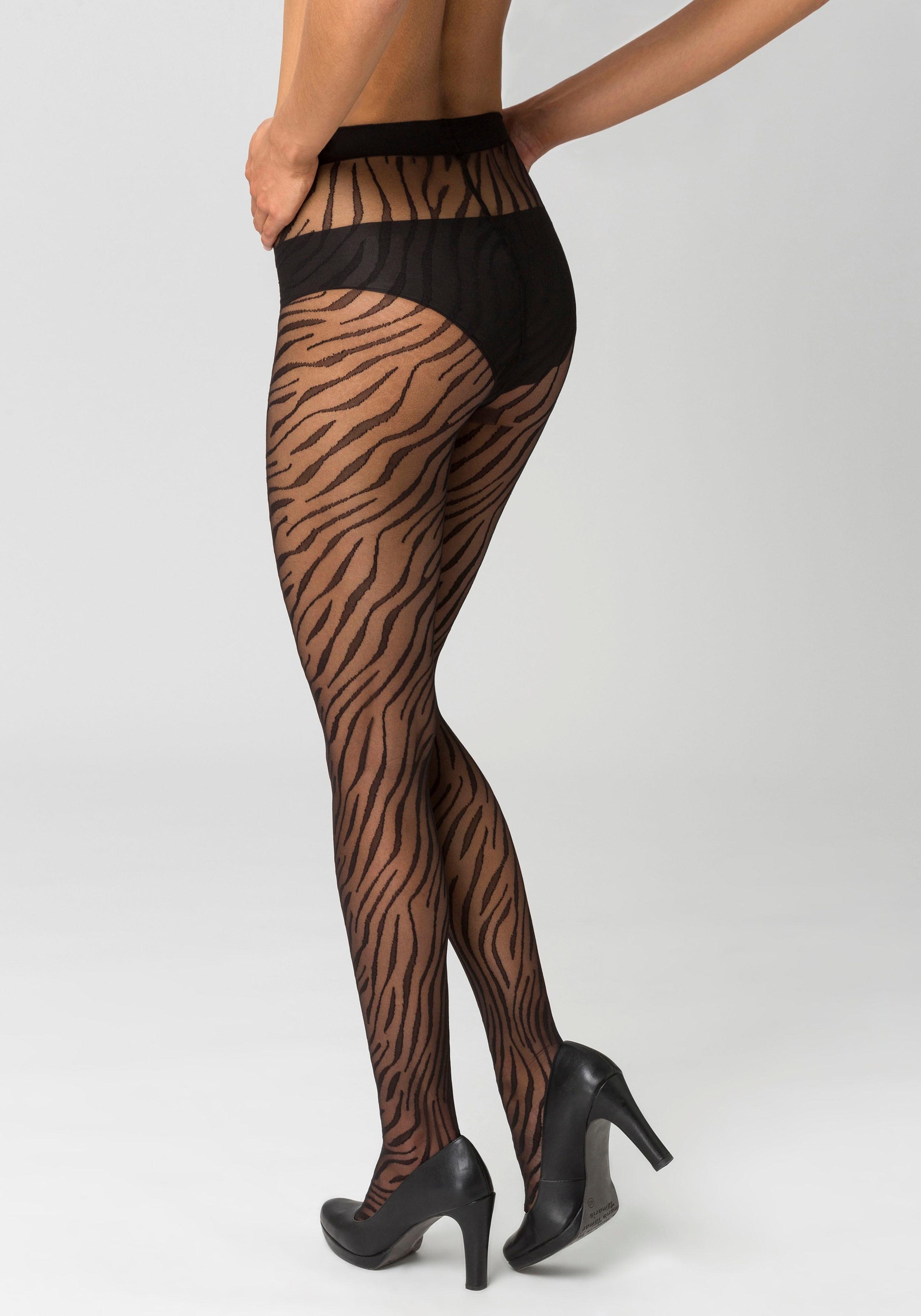 petite fleur gold Feinstrumpfhose, mit animal Print