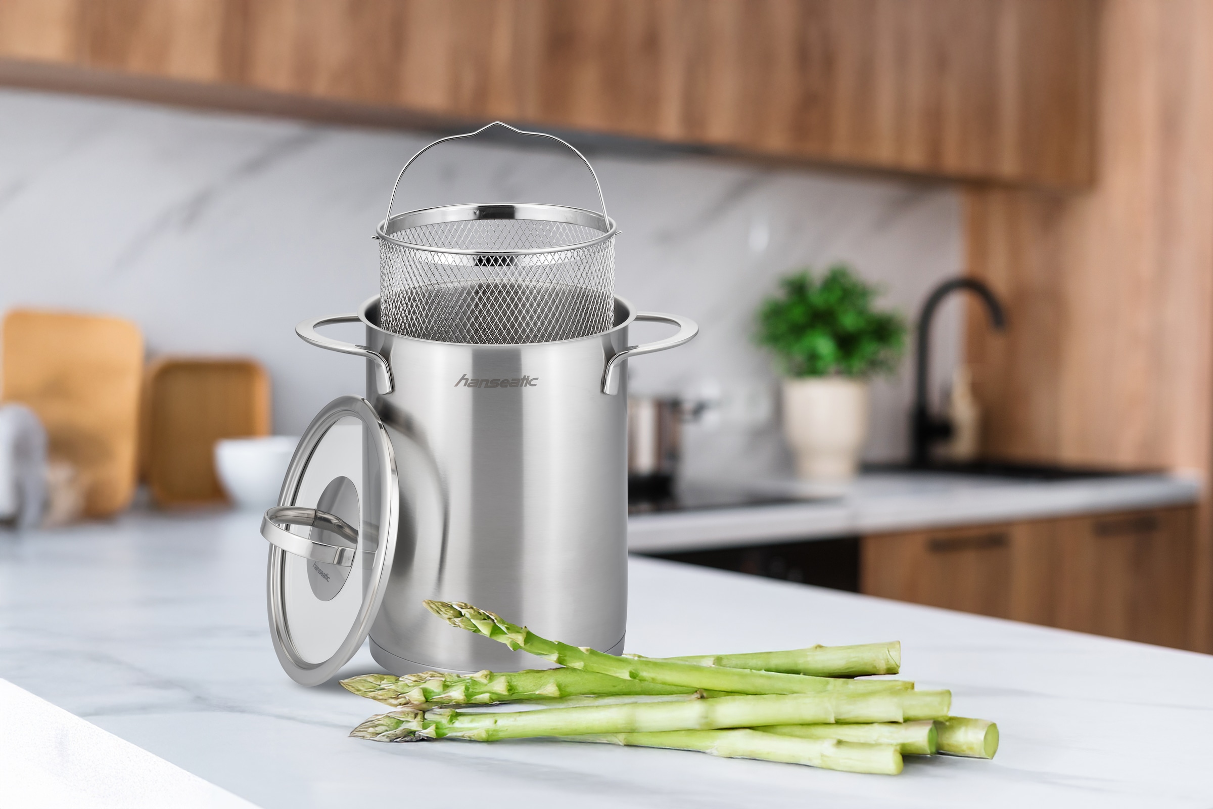Hanseatic Spargeltopf »hanseatic« Set, 3 Stk. tlg. Edelstahl 18/10
