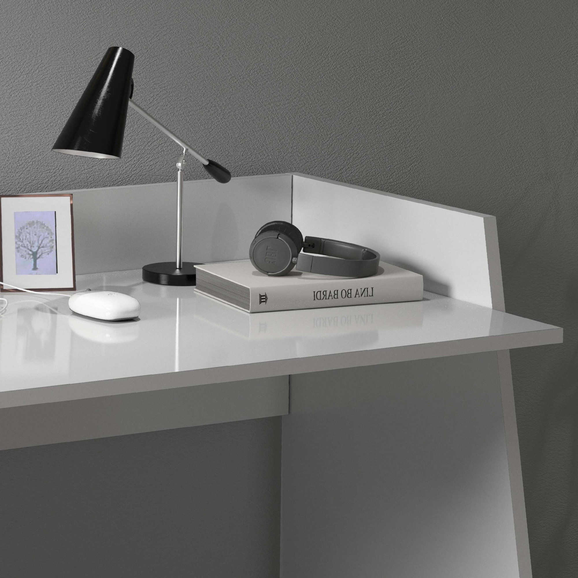 INOSIGN Schreibtisch »Vega, Schreibtisch, kleiner Computertisch, Bürotisch für Büro«, (1 St.), mit 2 Diagonalseit, Arbeitsplatte Breite 100 cm