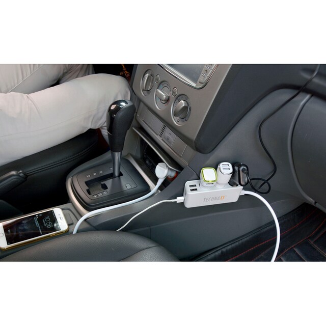 | Technaxx Jahren 3 Garantie kaufen online 3-Socket & »Technaxx mit 4-Port Charger XXL TE11« USB Strom-Adapterkabel Car