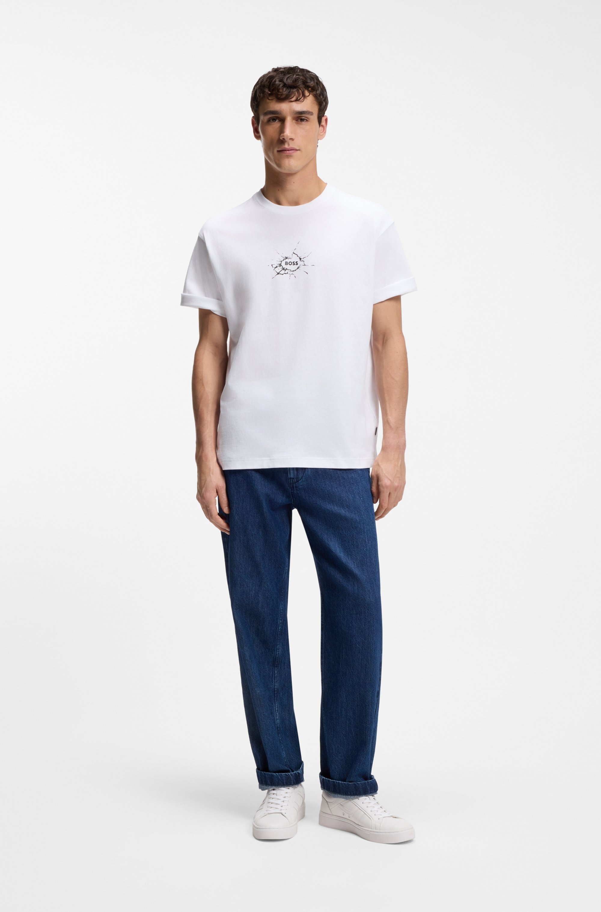 BOSS ORANGE T-Shirt »Te voyage« mit coolem Logo-Druck