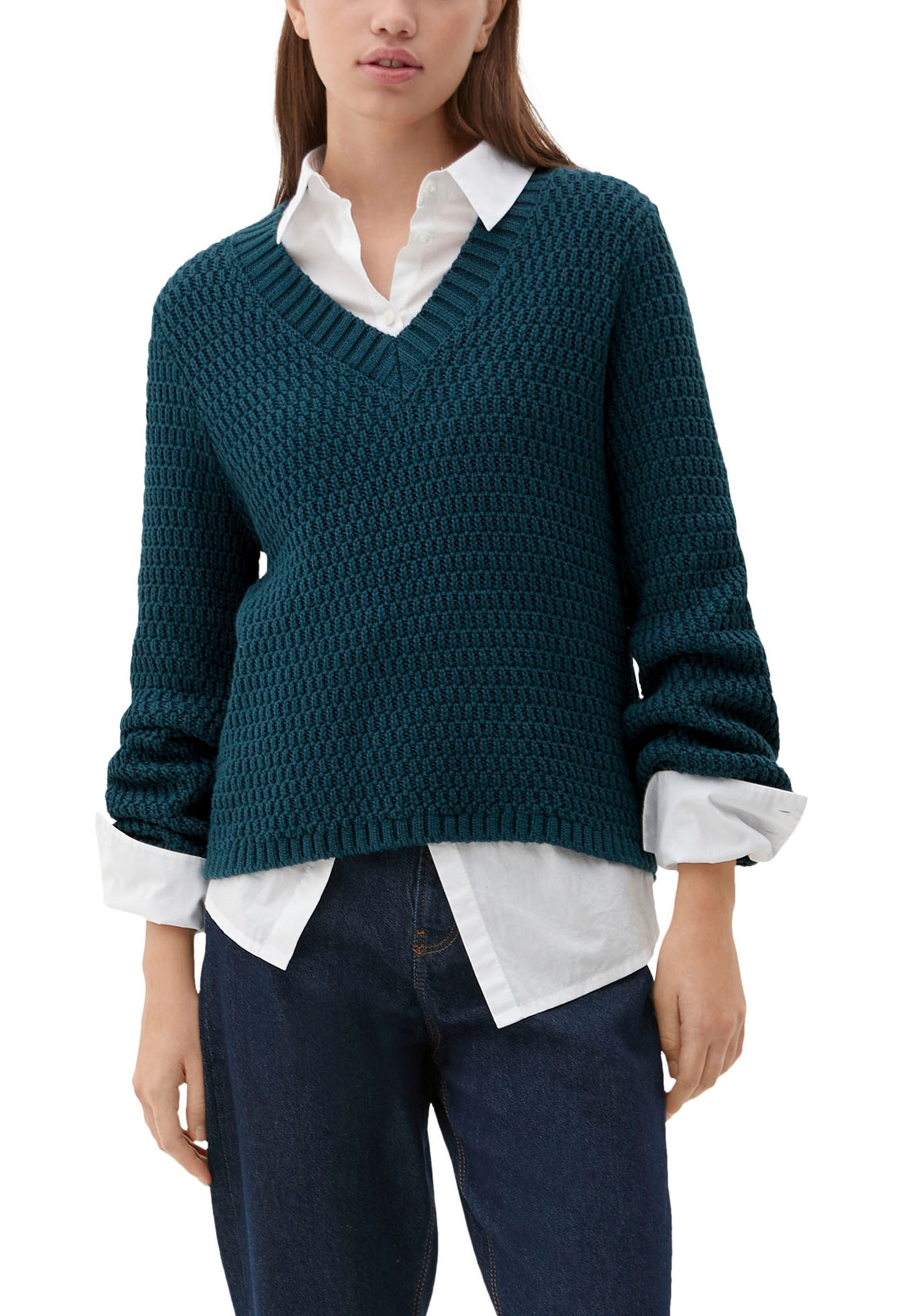 Q/S by s.Oliver Strickpullover mit V-Ausschnitt