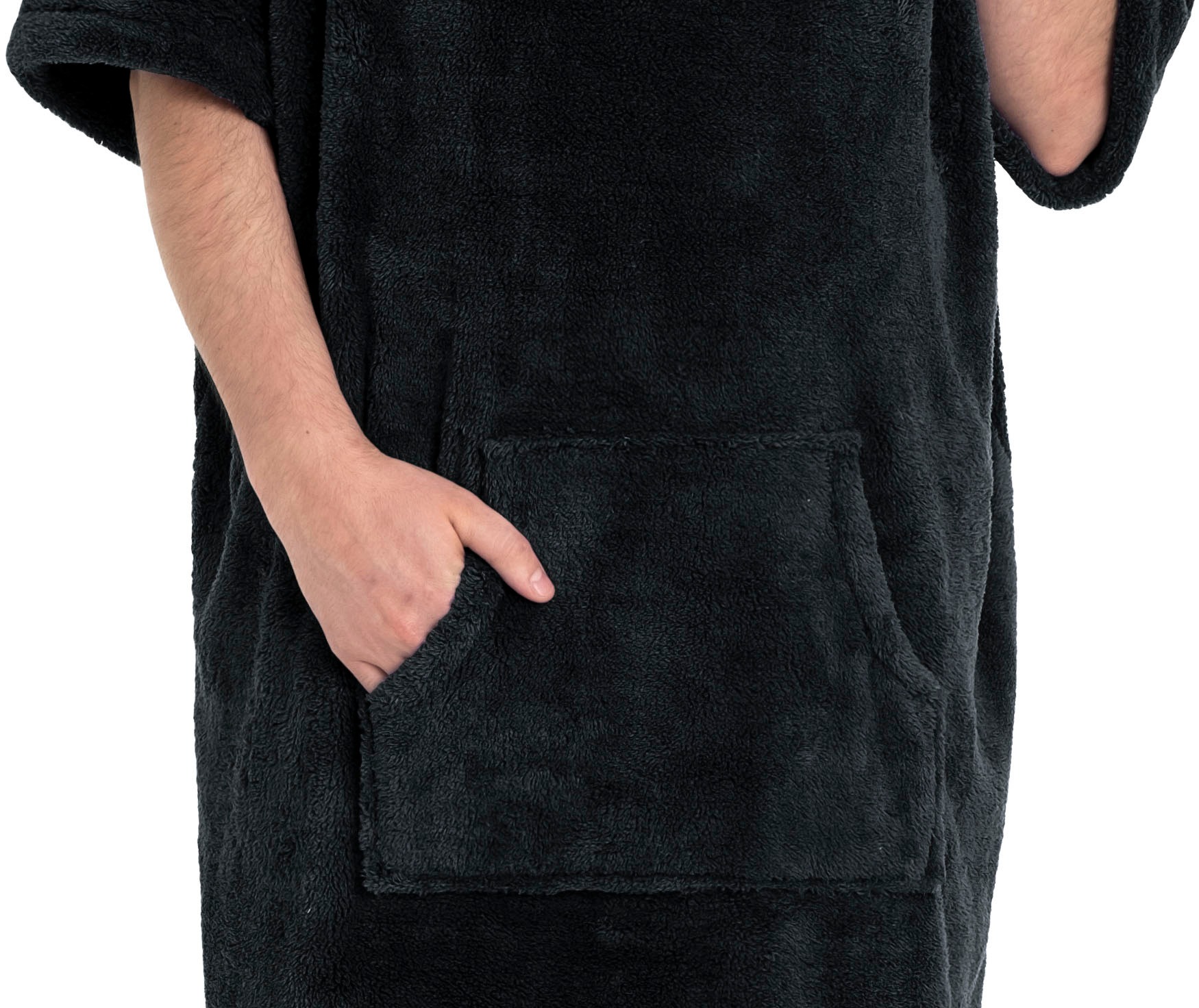 my home Badeponcho »Lillou, ideal für Sauna, Spa & im Urlaub«, (1 St.), weich und kuschelig, Fleece, Unisex, für Damen und Herren, Surfponcho