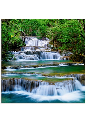 Artland Glasbild »Tiefen Wald Wasserfall«, Gewässer, (1 St.) kaufen