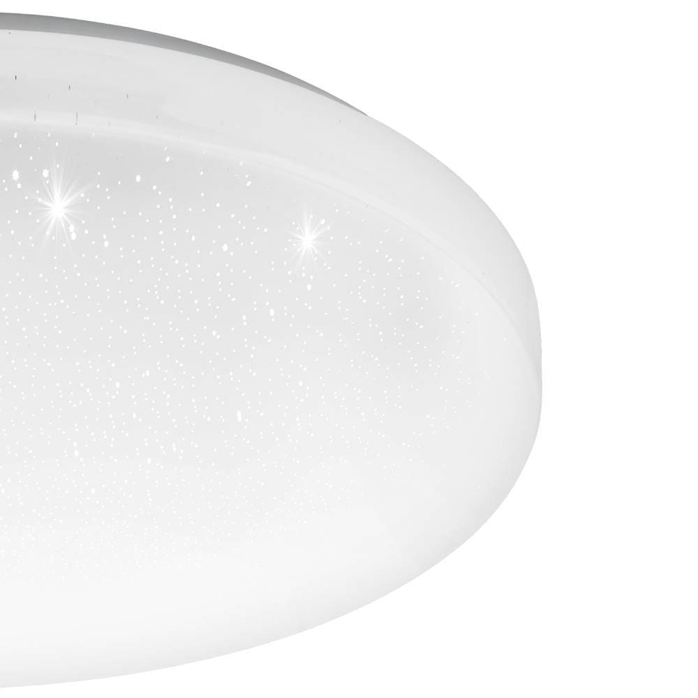 EGLO LED Deckenleuchte »FRANIA-S Deckenlampe, weiß, Kristalleffekt, geringe Aufbauhöhe,1x14,6W«, 1 flammig, Leuchtmittel LED-Board | LED fest integriert, Wohzimmer, Küche, Esszimmer, Flur, modern, rund, 1600 Lumen, 33x7cm