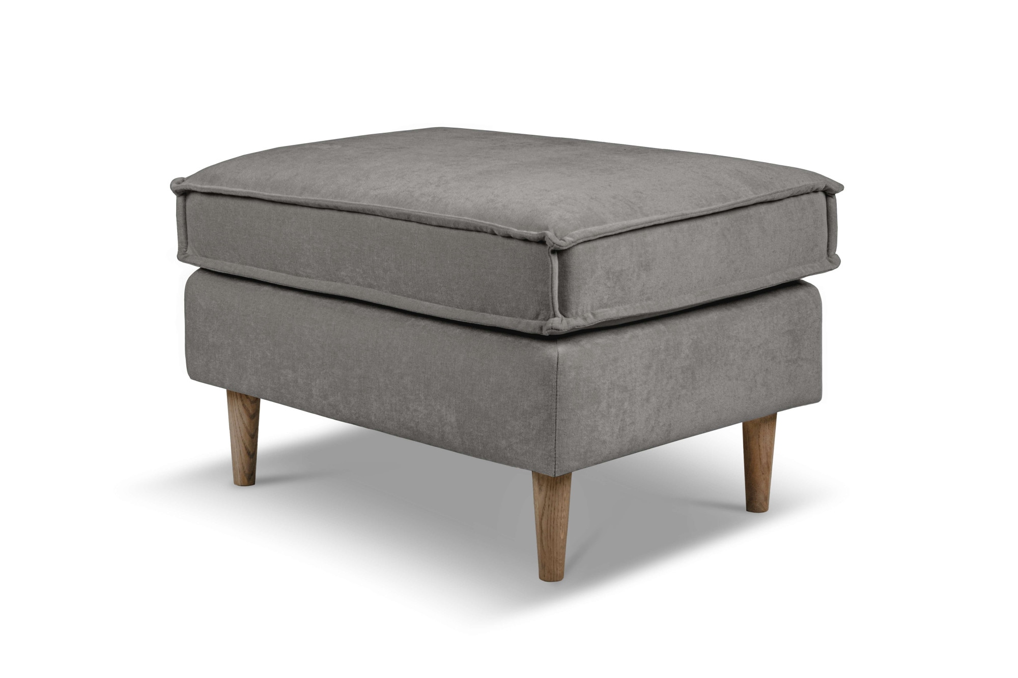 Home affaire Polsterhocker »Pinto Skandi« mit Keder, Massivholzfüße Eiche geräuchert