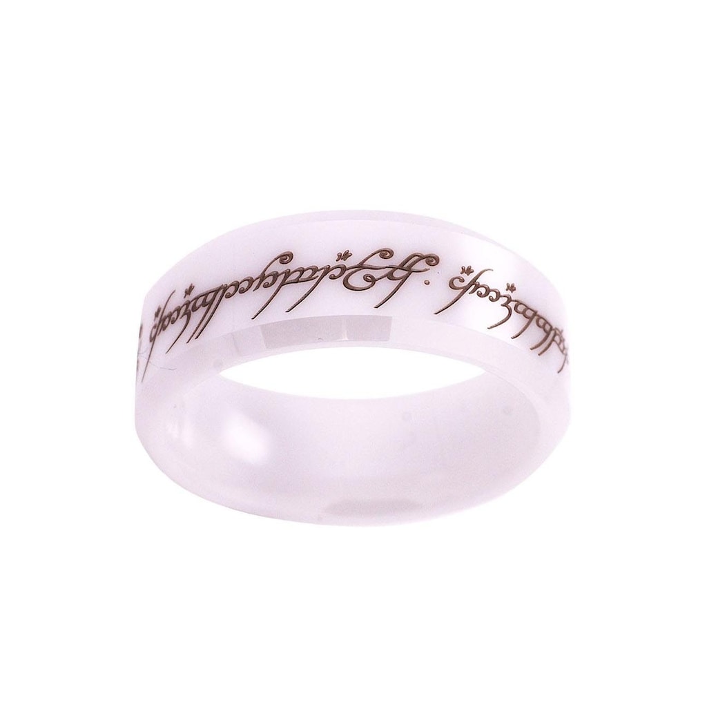 Der Herr der Ringe Fingerring »Der Eine Ring - Keramik weiß, 20003816«