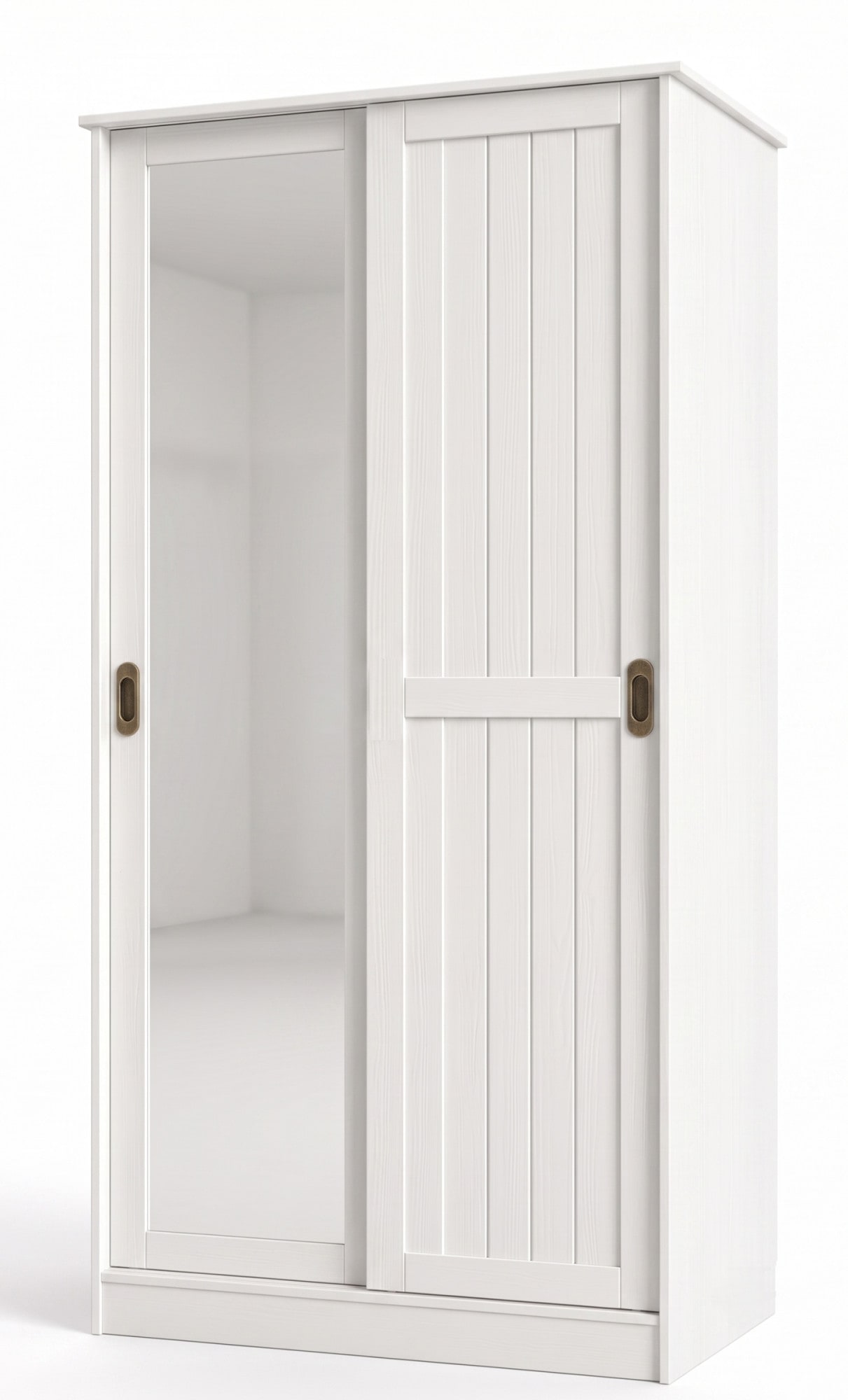 OTTO home Garderobenschrank »Malmö Mehrzweckschrank mit Schiebetüren und Spiegel« aus massiver FSC®-zertifizierter Kiefer, B/T/H 93/37/187 cm