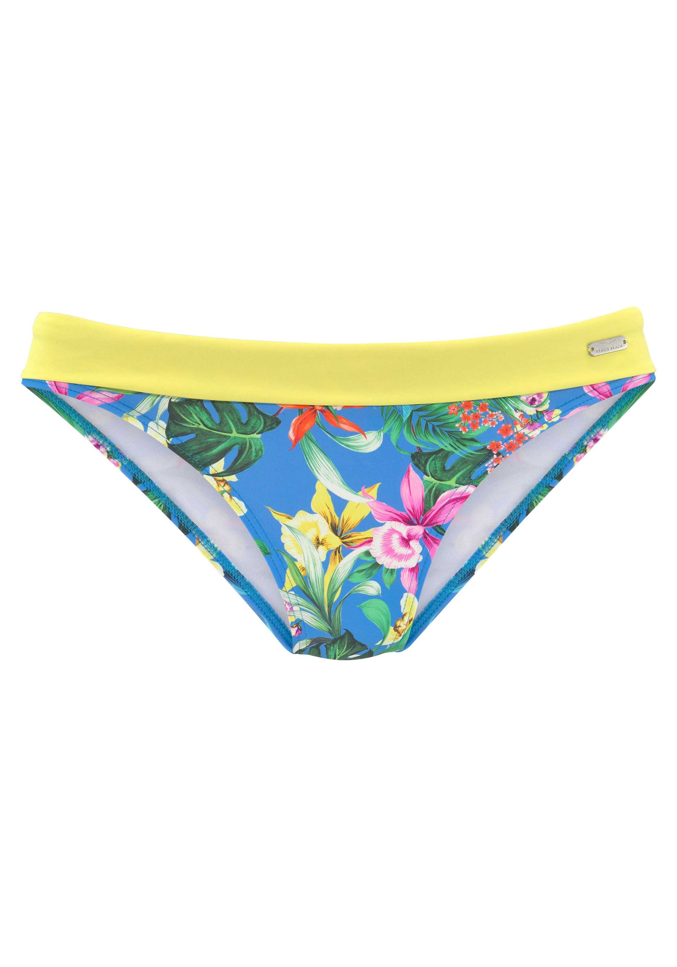 Venice Beach Bikini-Hose »Hanni«, mit tropischem Print und gelben Details