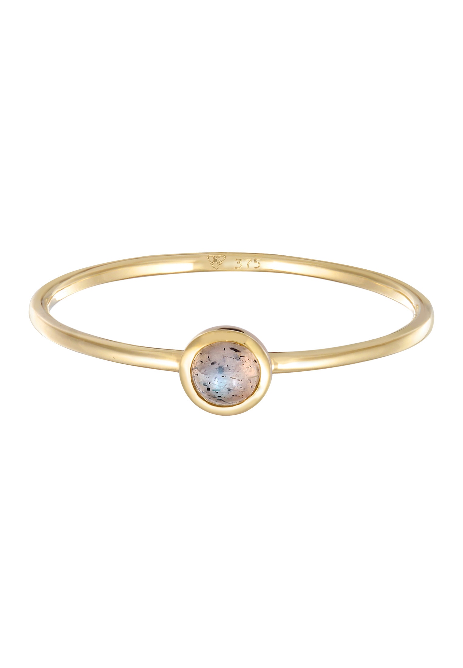 Elli Premium Fingerring »Ring Solitär Labradorit Edelstein 375 Gelbgold«