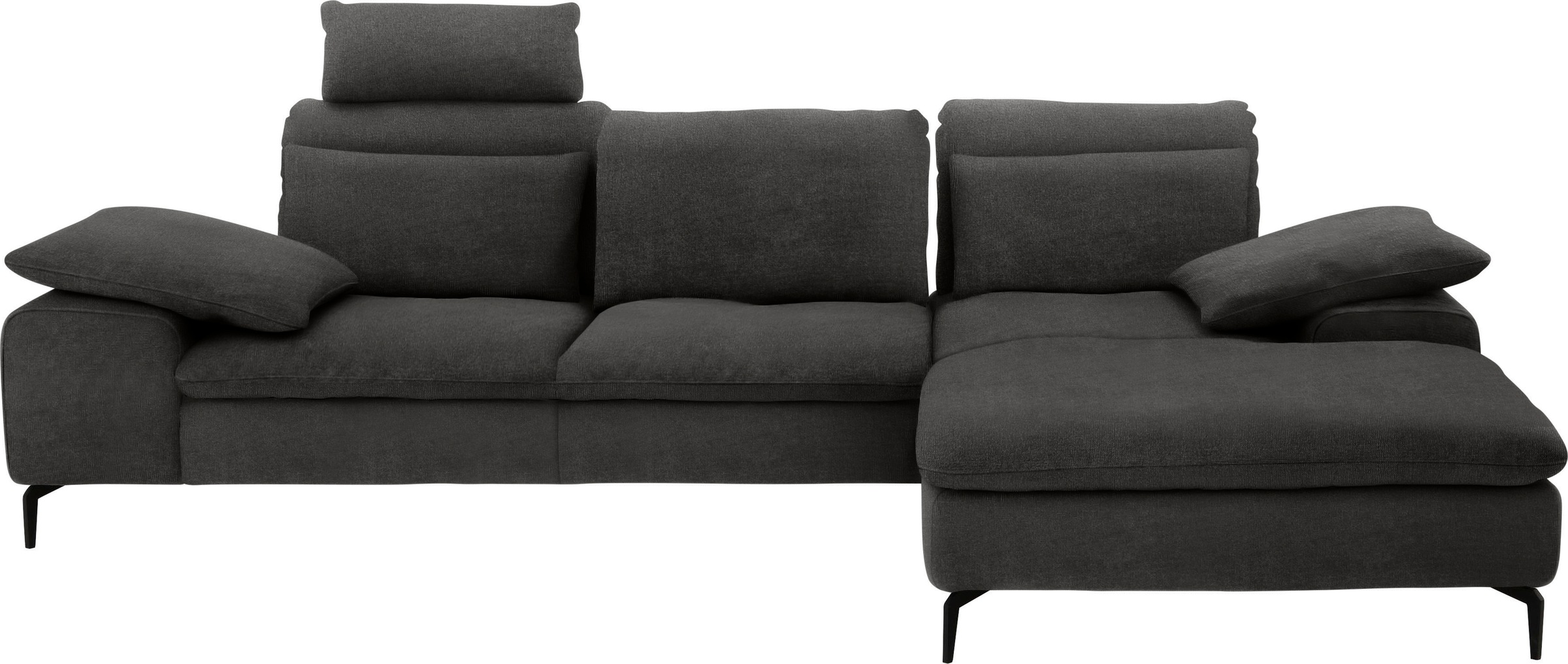 W.SCHILLIG Ecksofa »valentinoo, Designsofa, bequem, elegant und zeitlos, L-Form« inklusive Hocker, mit Sitztiefenverstellung, Breite 299 cm