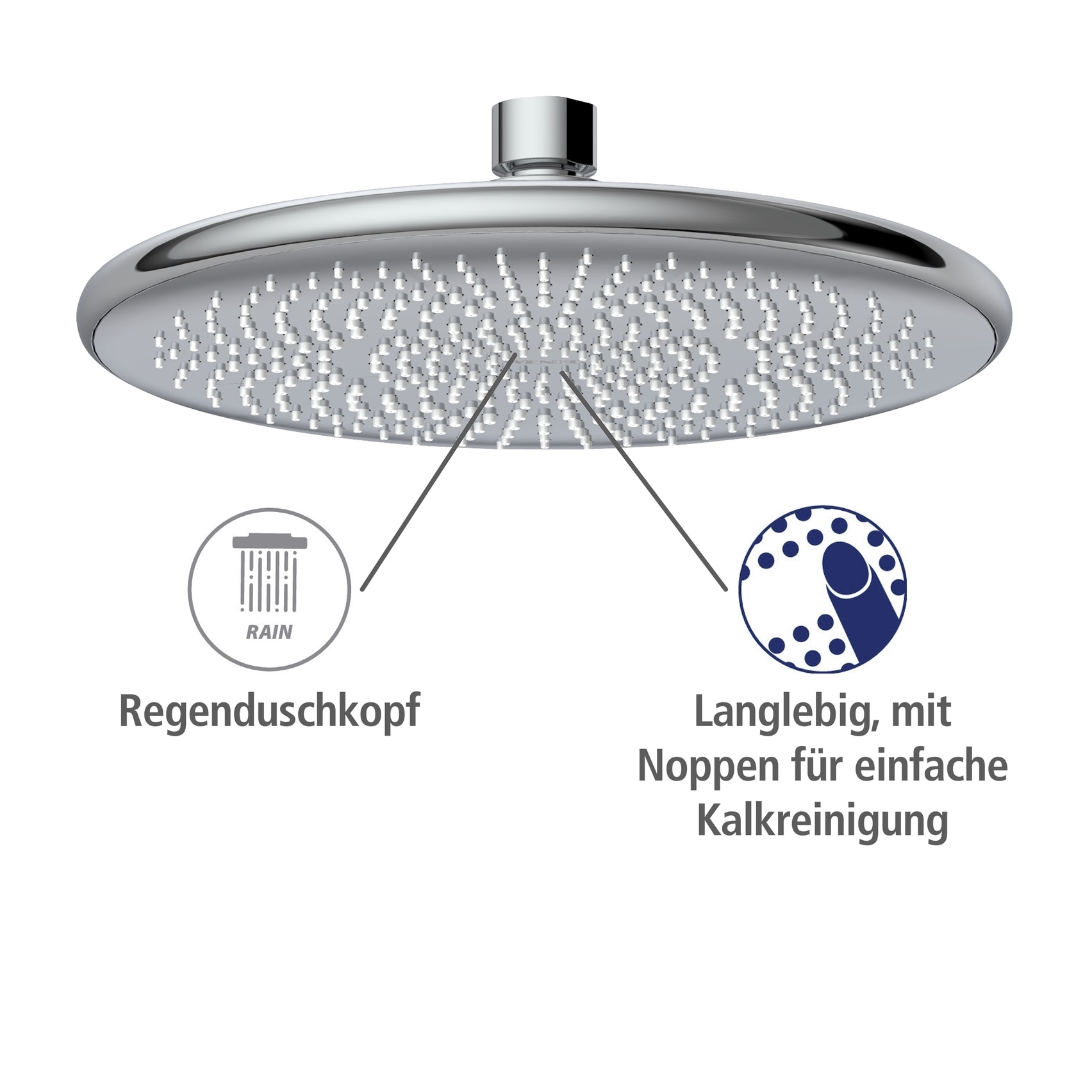 WENKO Regenduschkopf »Watersaving System« Regenduschkopf Durchmesser 20 cm
